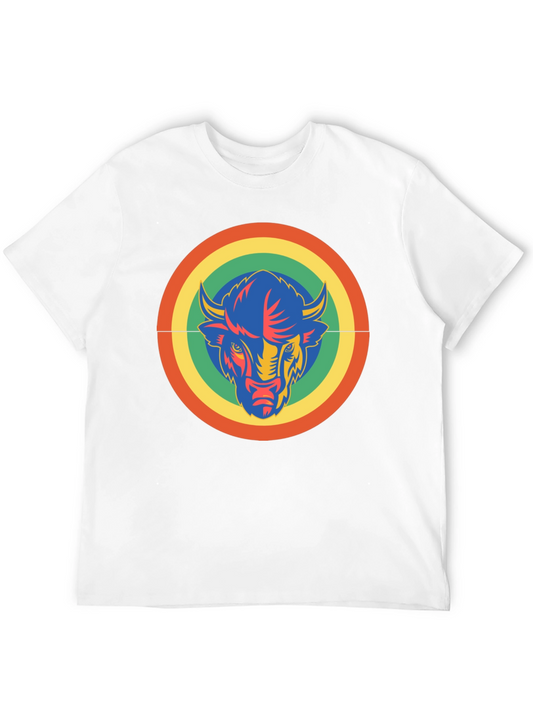 Retro Bull Graphic Tee - Black