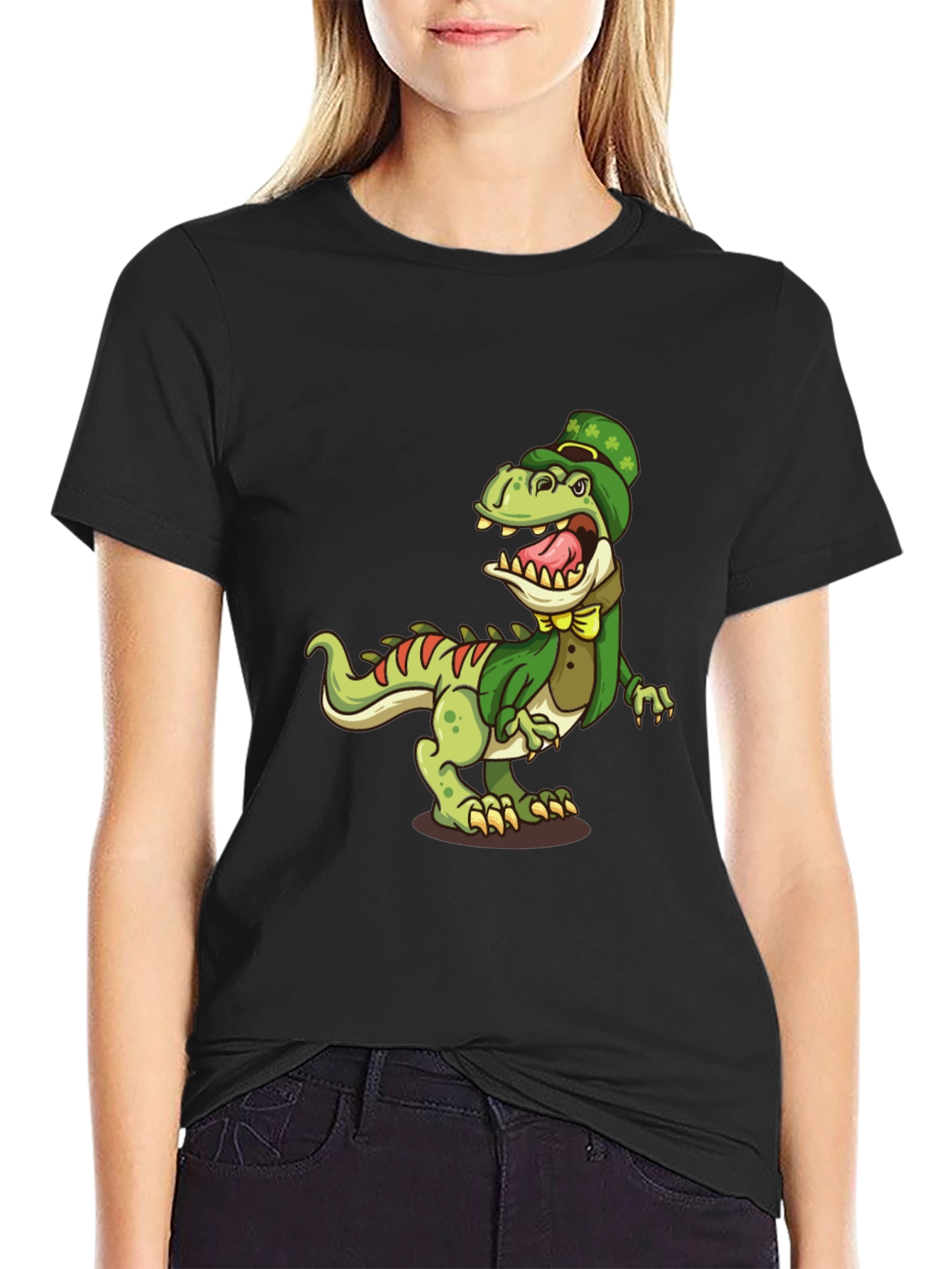 St. Patricks Day Dinosaur Graphic Tee