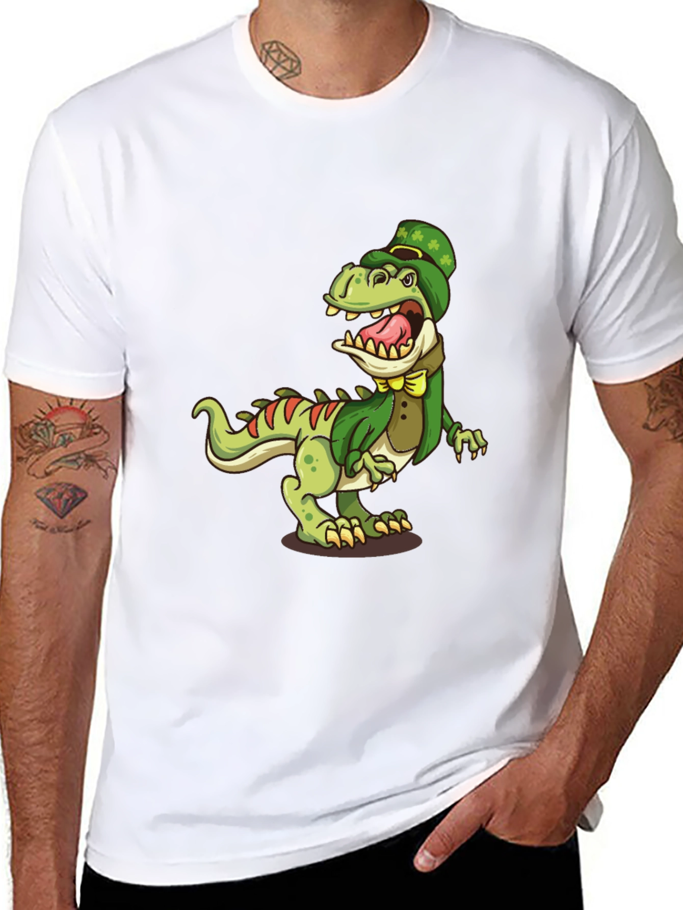 St. Patricks Day Dinosaur Graphic Tee