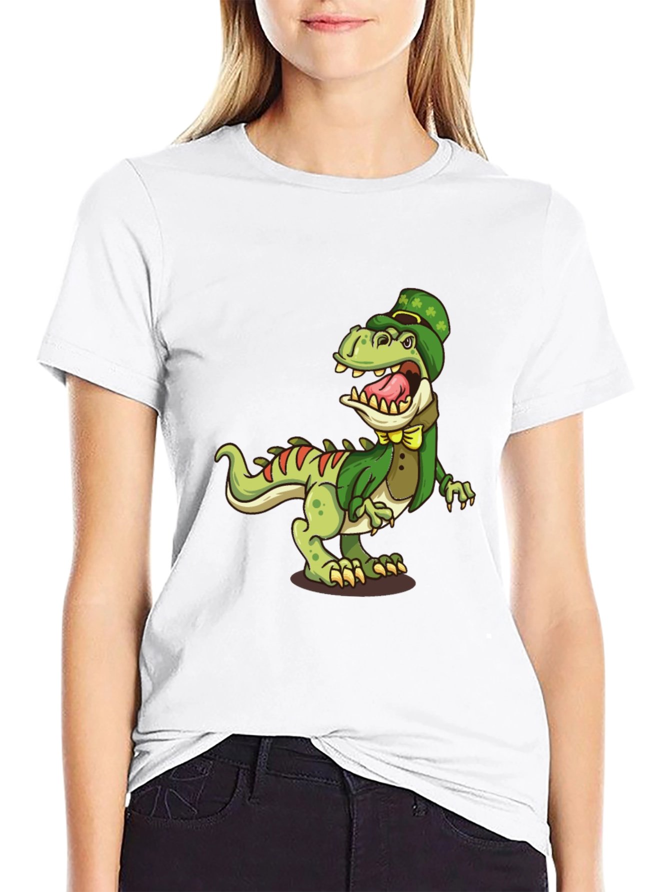 St. Patricks Day Dinosaur Graphic Tee