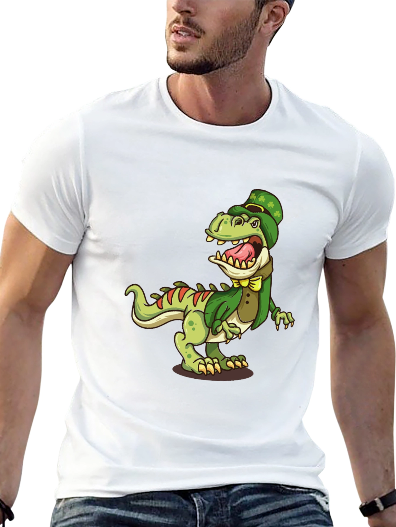 St. Patricks Day Dinosaur Graphic Tee
