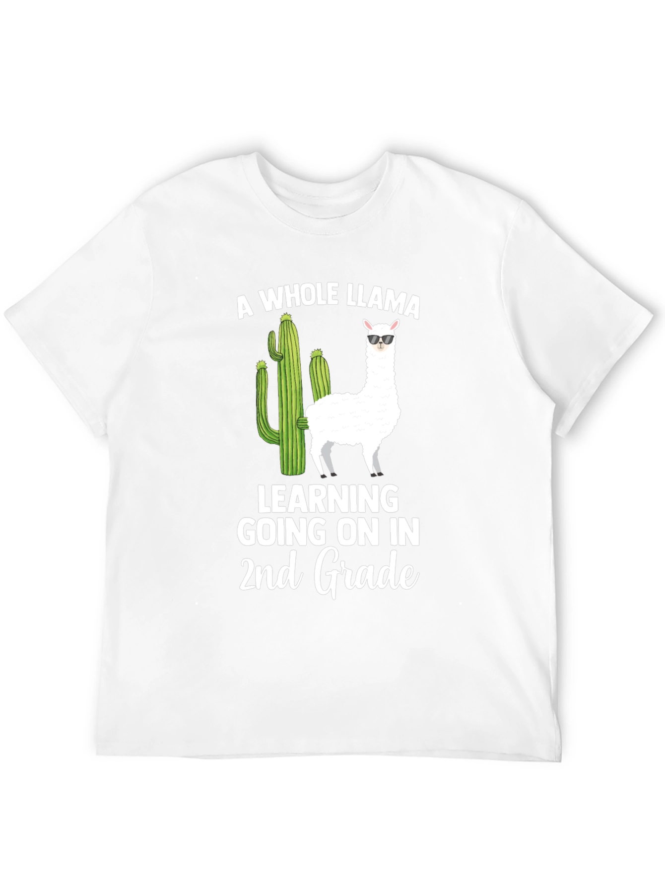 A Whole Llama Learning 2nd Grade T-Shirt