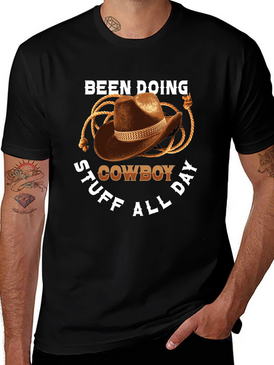Cowboy T-Shirt: Doing Cowboy Stuff All Day Graphic Tee