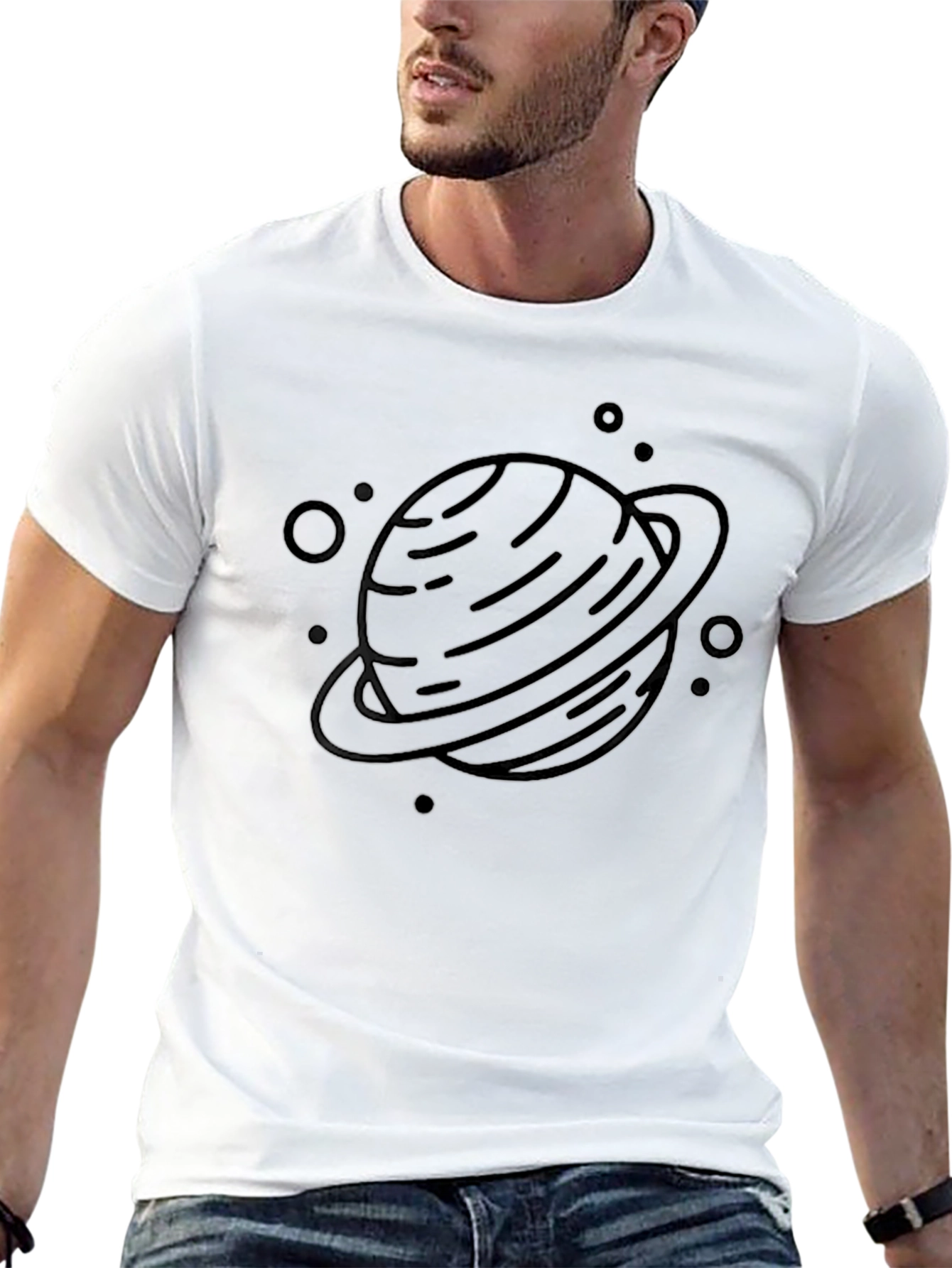 Saturn Graphic Black T-Shirt
