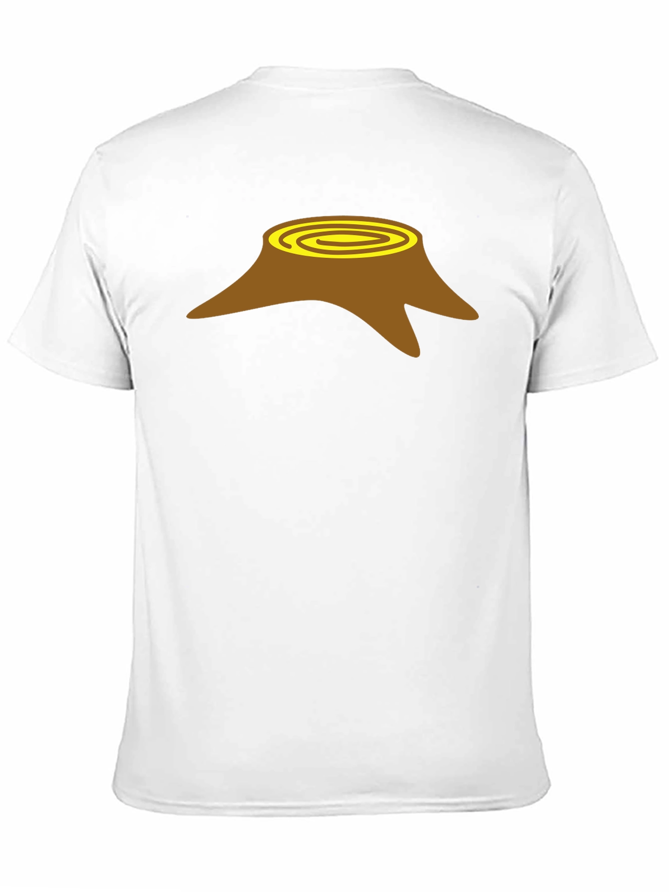 Tree Stump Graphic Tee - Black Cotton Casual Shirt
