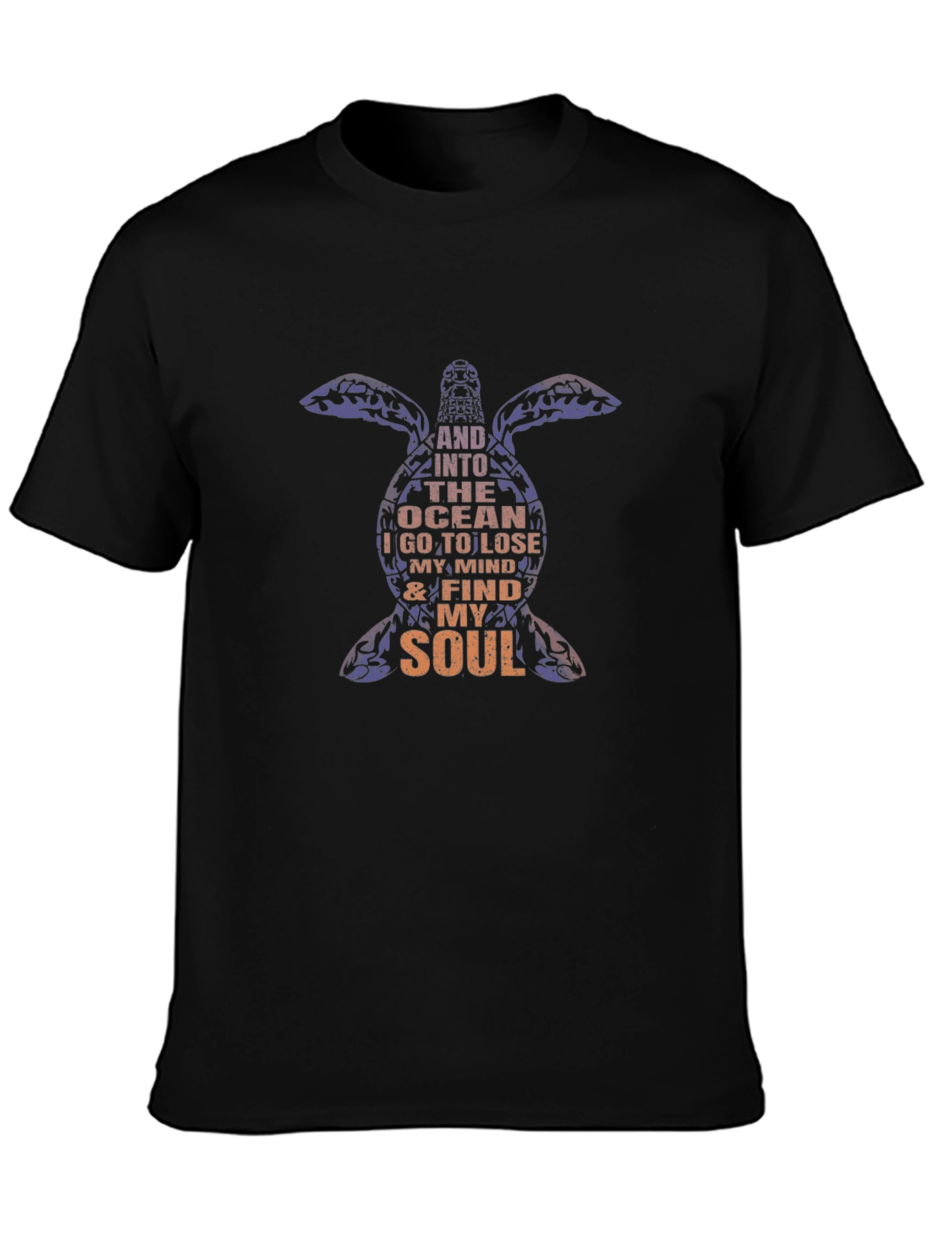 Ocean Soul Black Graphic Tee