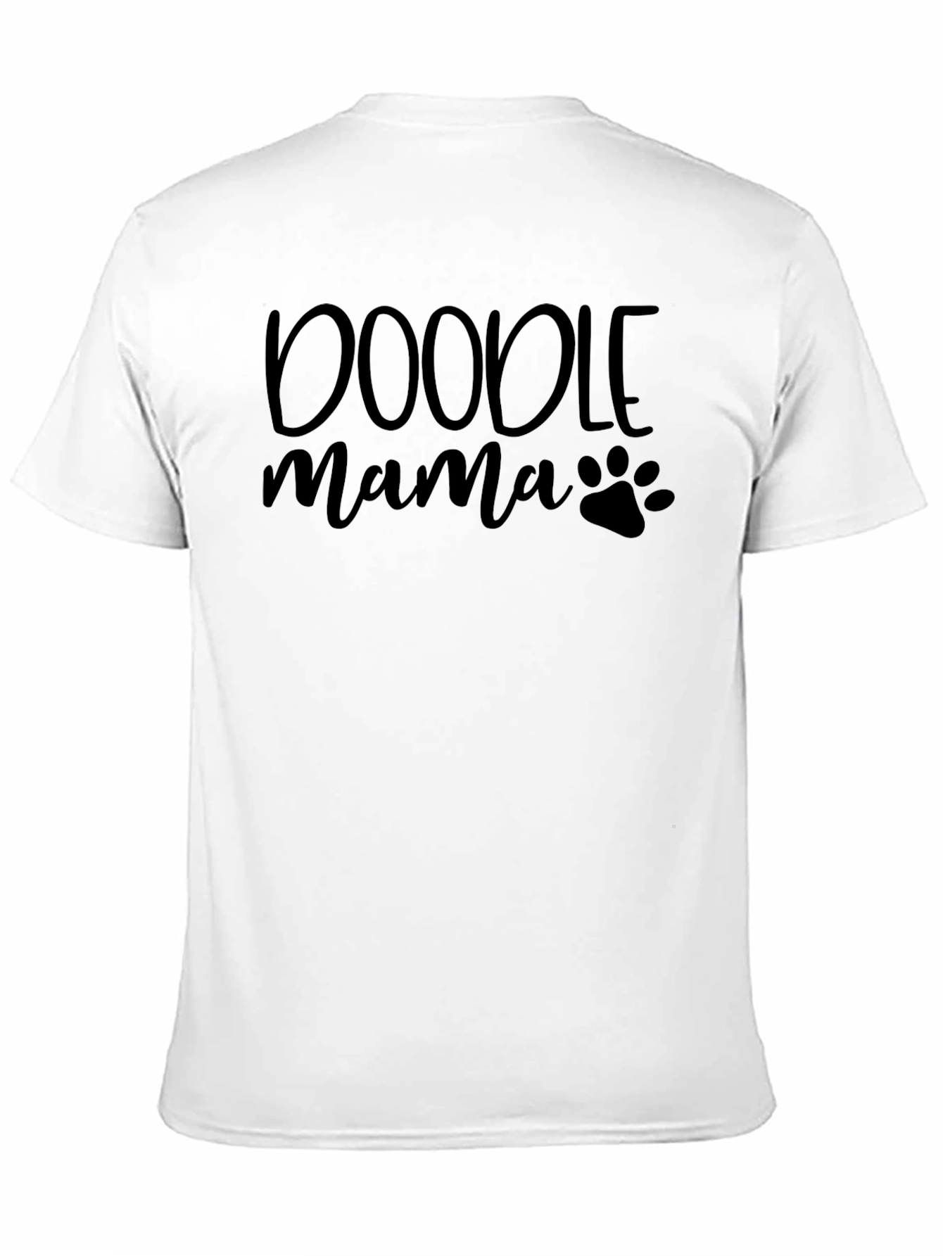 Doodle Mama Dog Paw Print Graphic Tee - Black