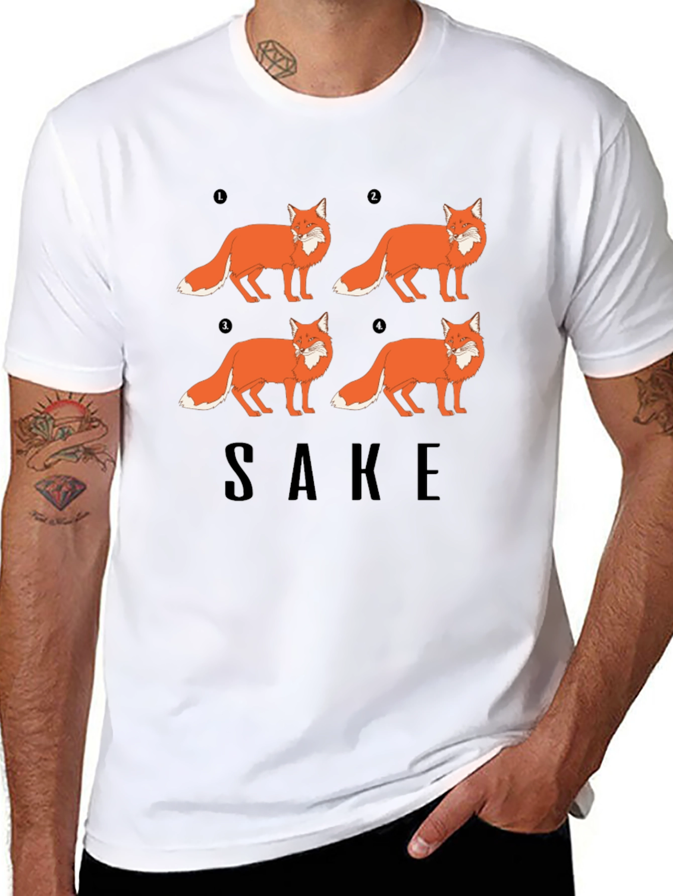 Fox Sake Funny Graphic T-Shirt - Soft Cotton Tee
