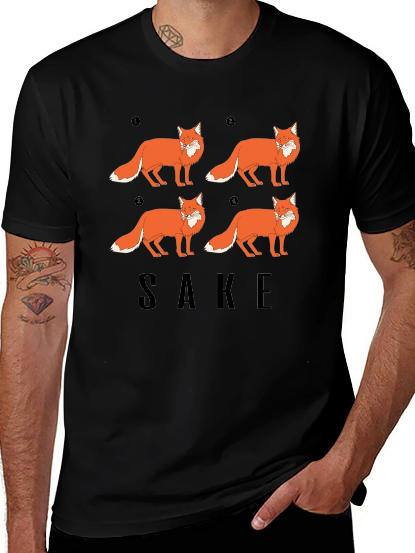 Fox Sake Funny Graphic T-Shirt - Soft Cotton Tee
