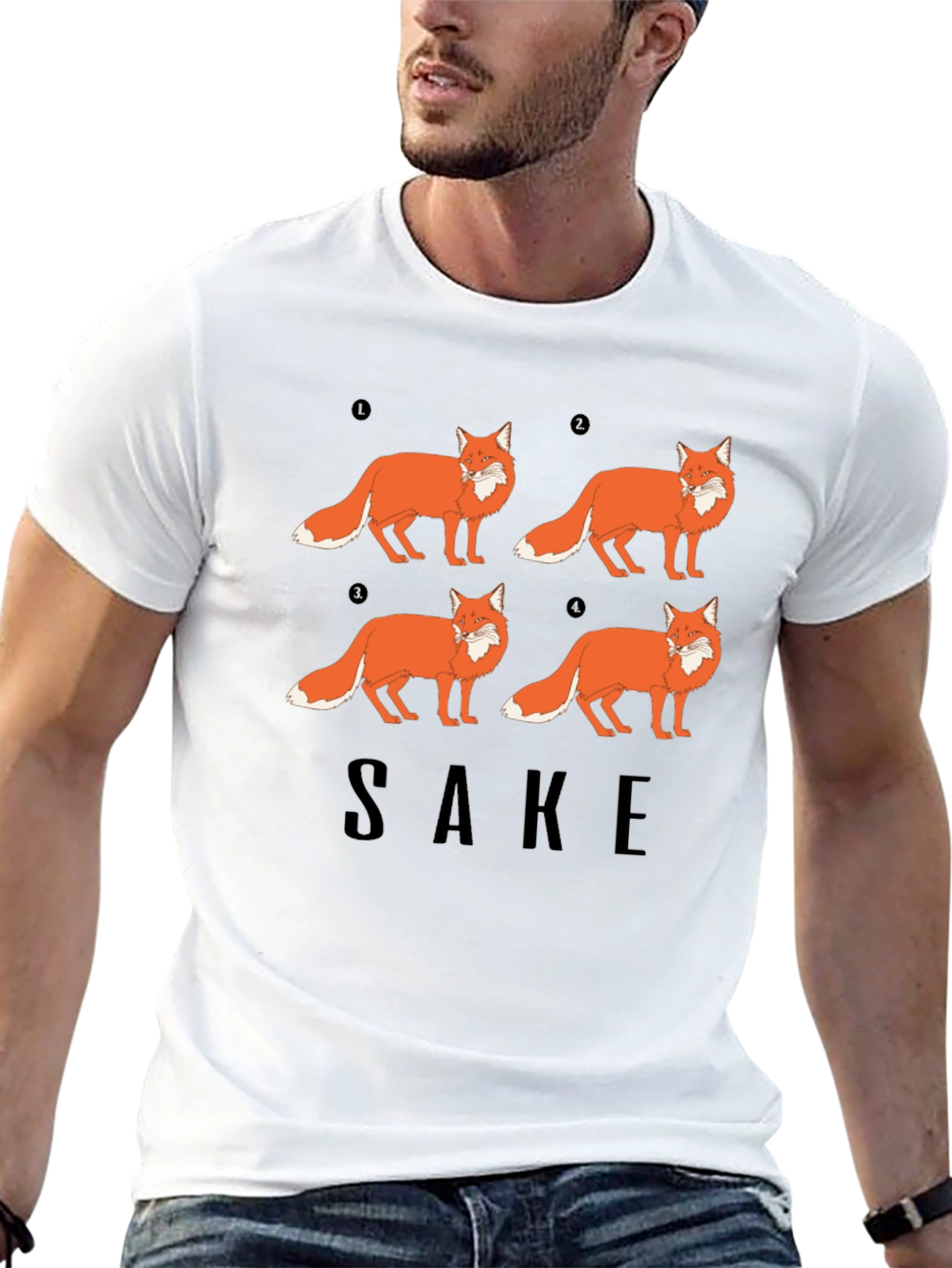 Fox Sake Funny Graphic T-Shirt - Soft Cotton Tee
