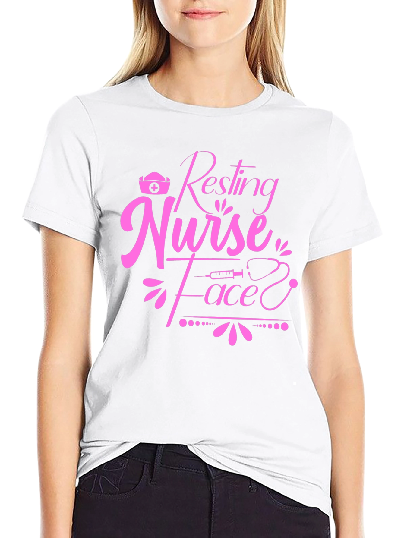 Resting Nurse Face T-Shirt - Novelty Graphic Tee