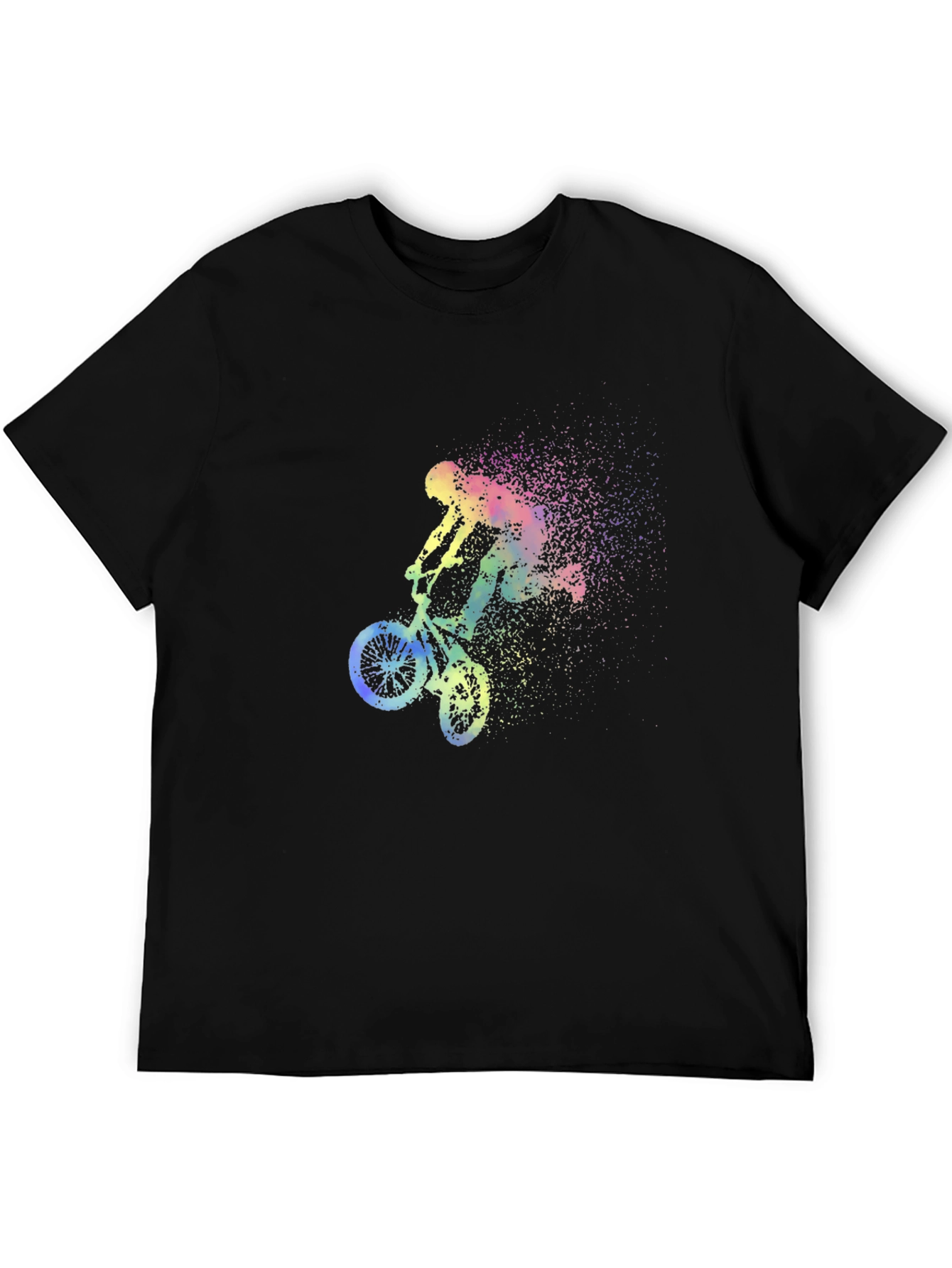 Mens Black BMX Rider Graphic T-Shirt