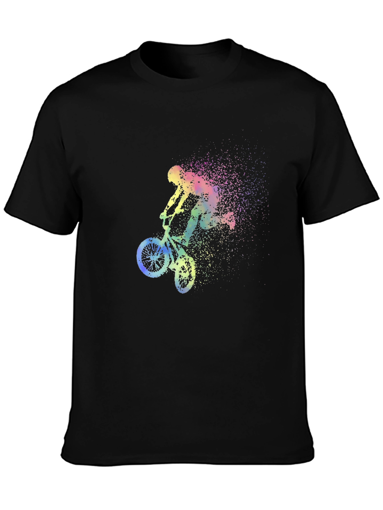 Mens Black BMX Rider Graphic T-Shirt