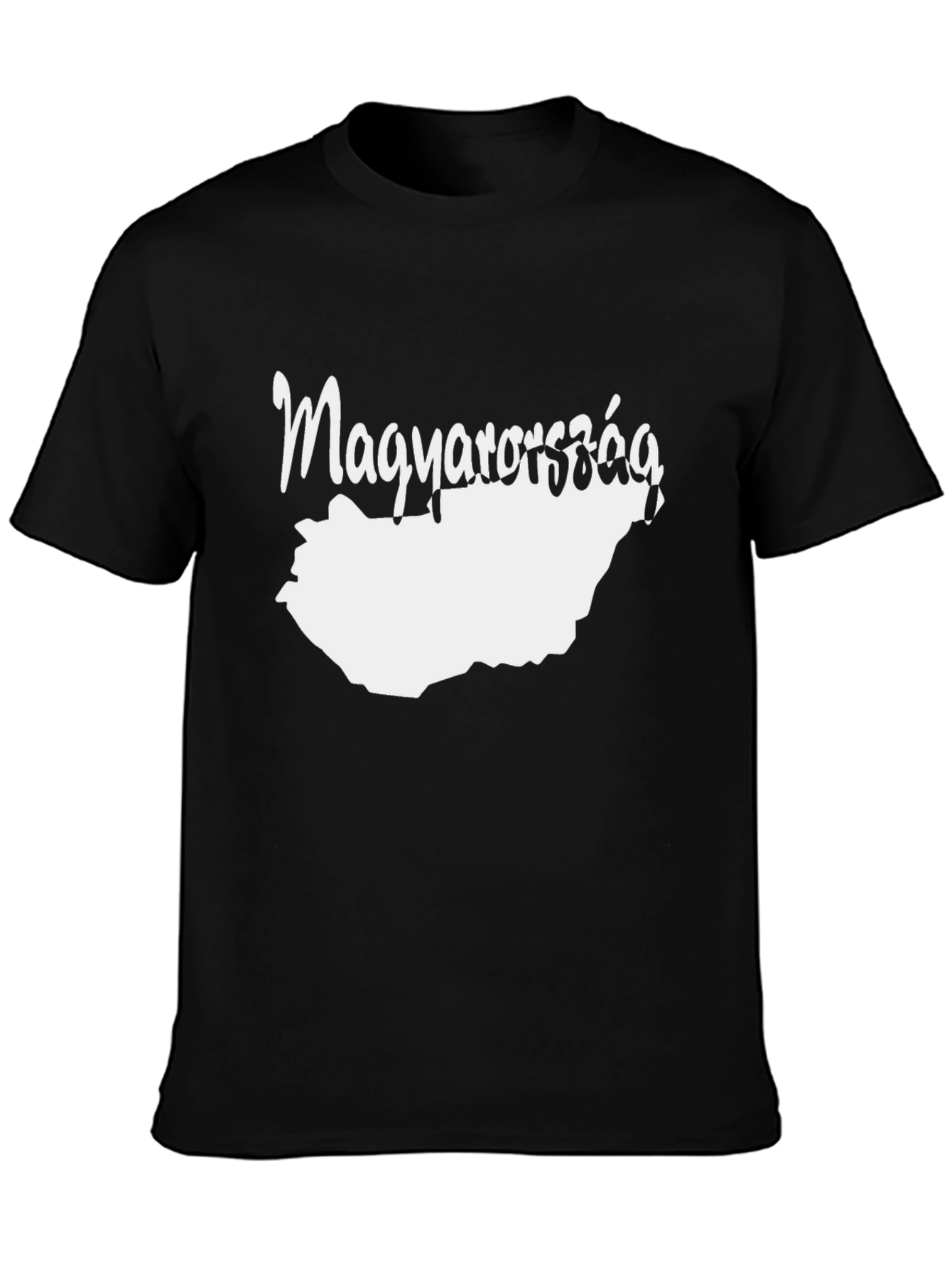 Magyarország Map T-Shirt - Black Cotton Tee