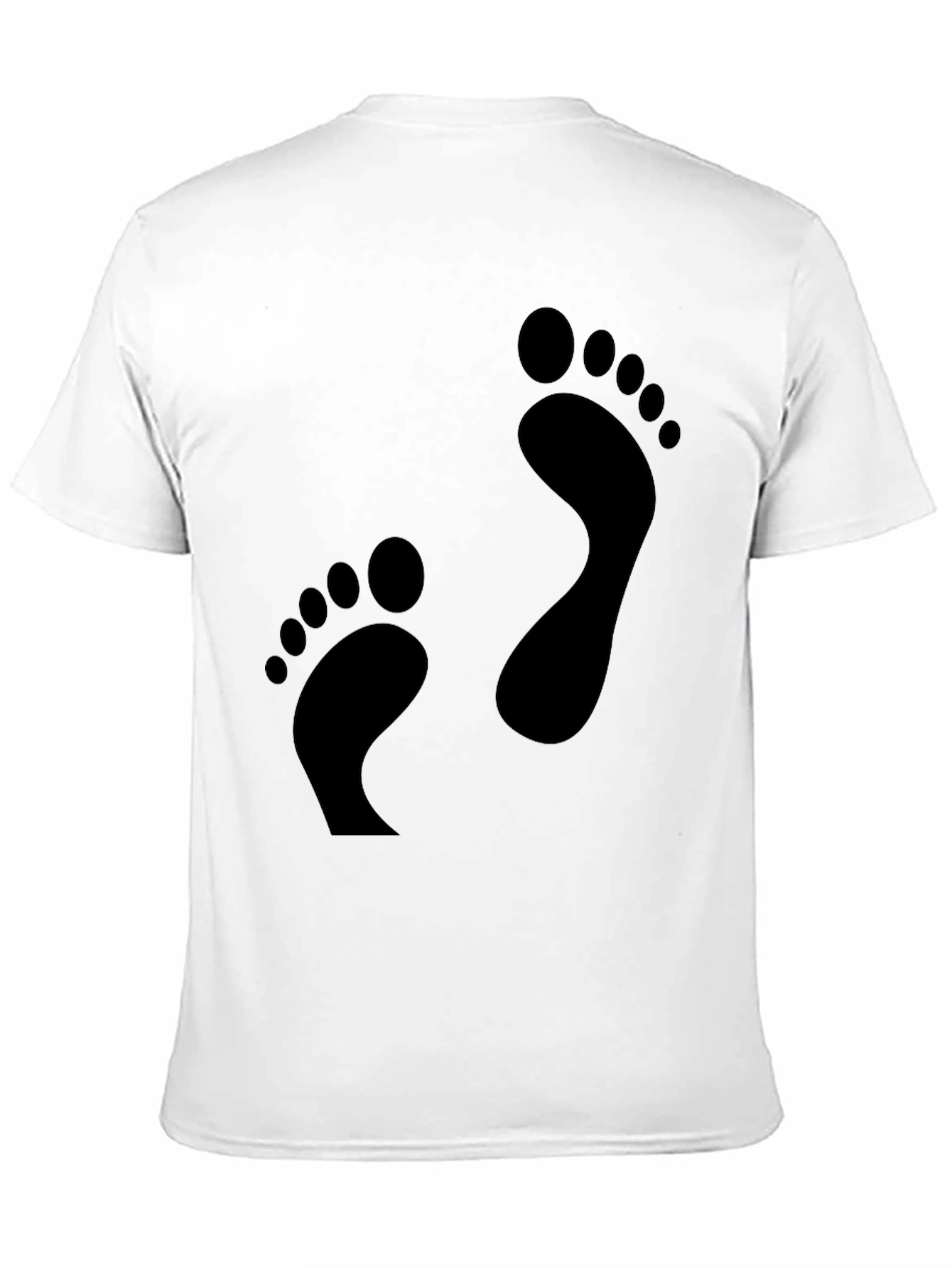 Footprint Black T-Shirt - Fun Casual Tee