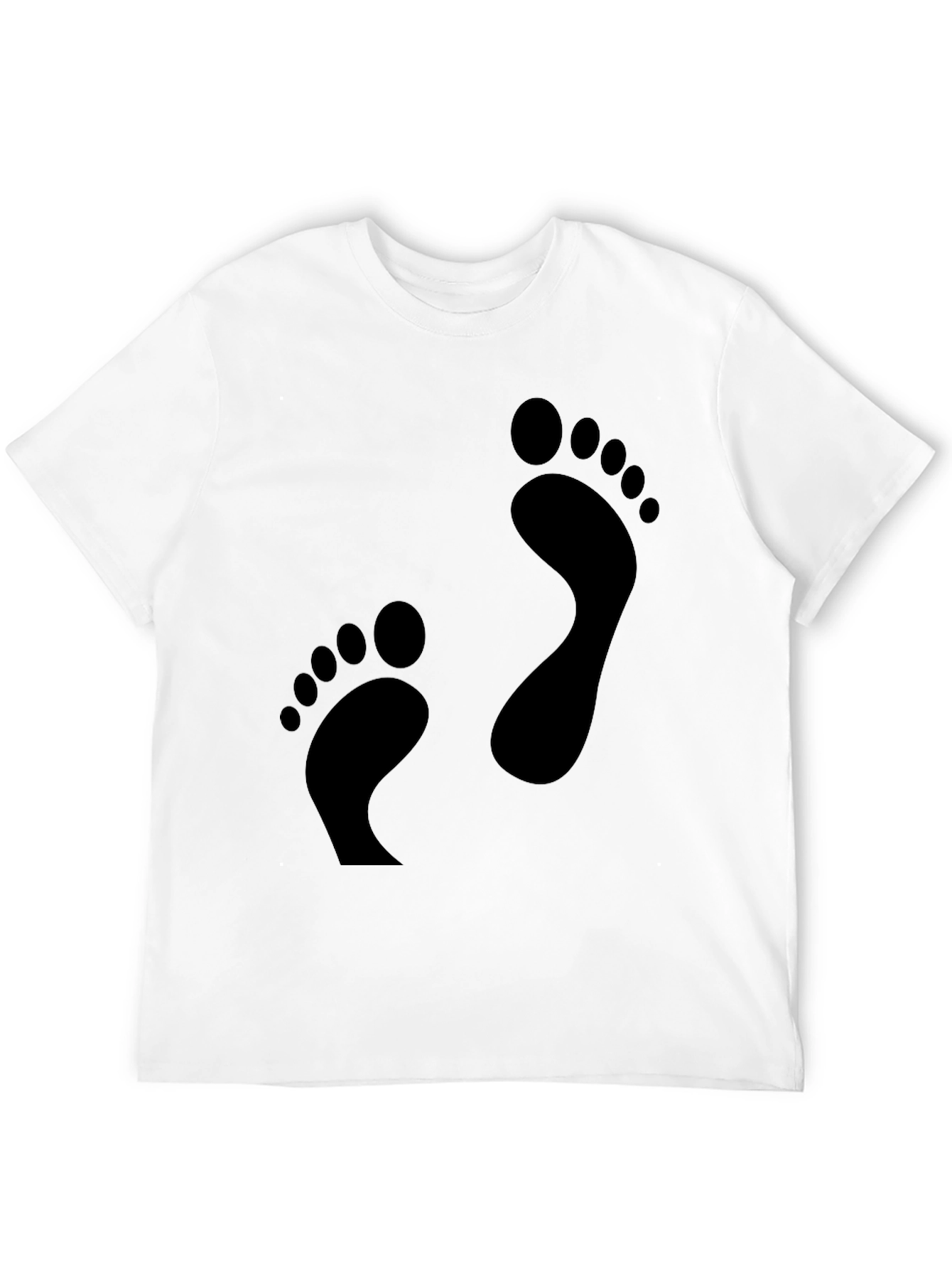 Footprint Black T-Shirt - Fun Casual Tee