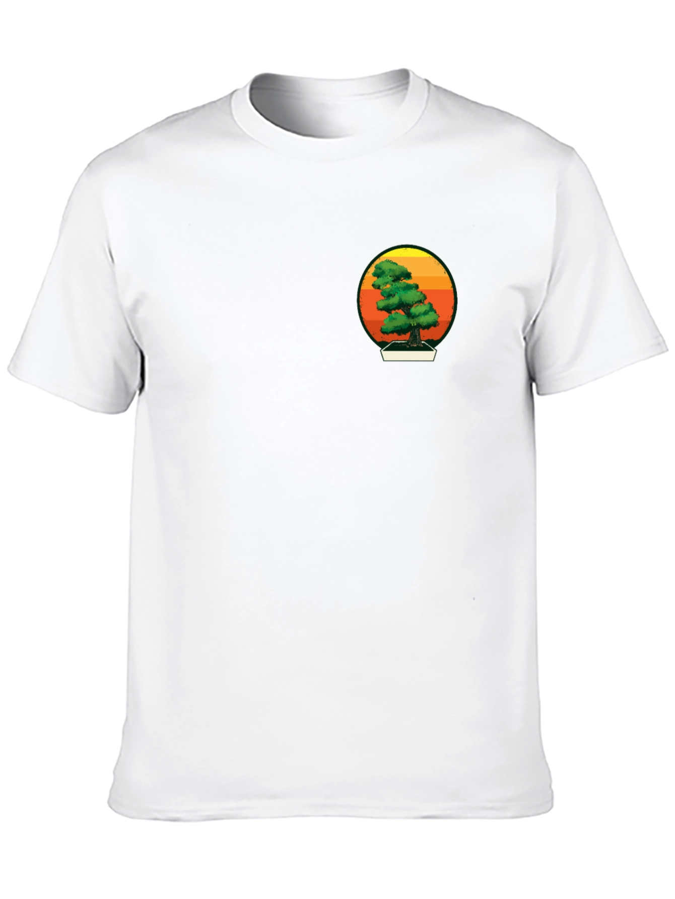 Bonsai Tree Graphic Tee - Black Cotton Shirt