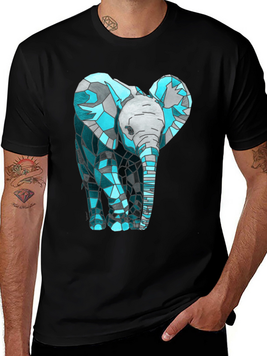 Geometric Elephant Graphic T-Shirt