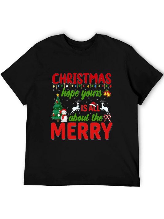 Festive Christmas Hope Yours Merry Graphic Tee
