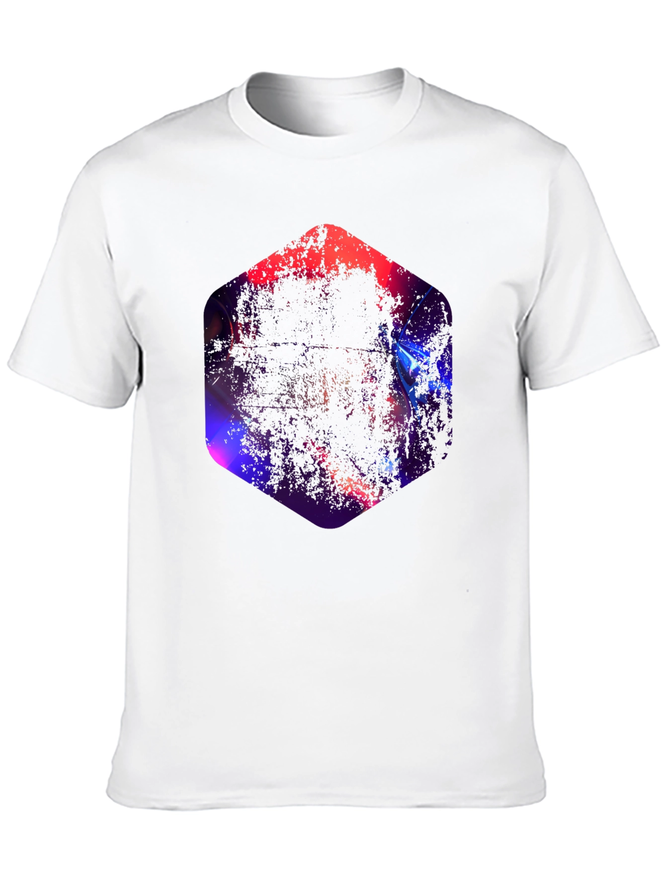 Geometric Abstract Graphic Black T-Shirt