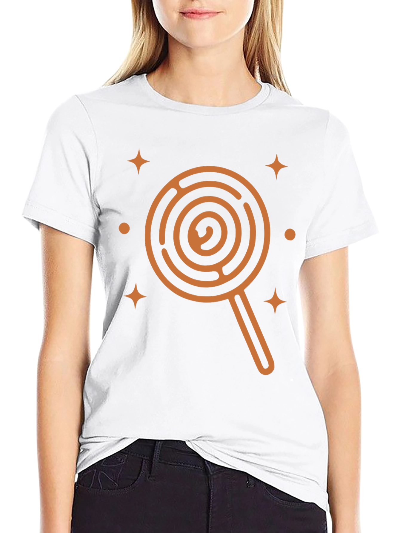 Lollipop Maze Graphic Tee - Unique Mens Black T-Shirt
