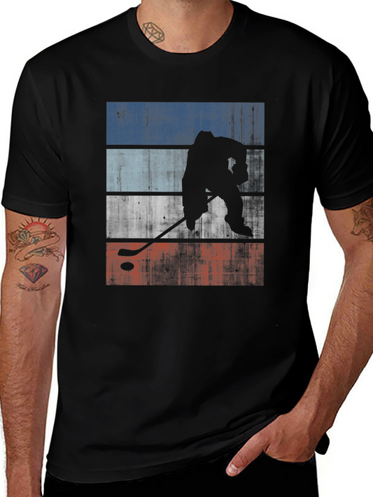 Hockey Player Silhouette T-Shirt - Graphic Tee