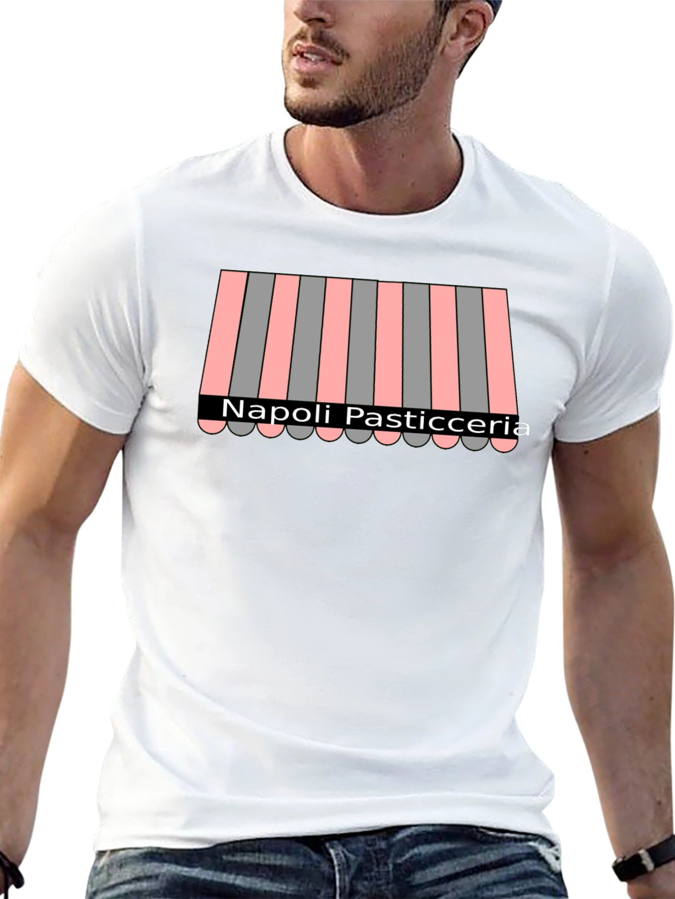 Napoli Pasticceria Striped Awning T-Shirt