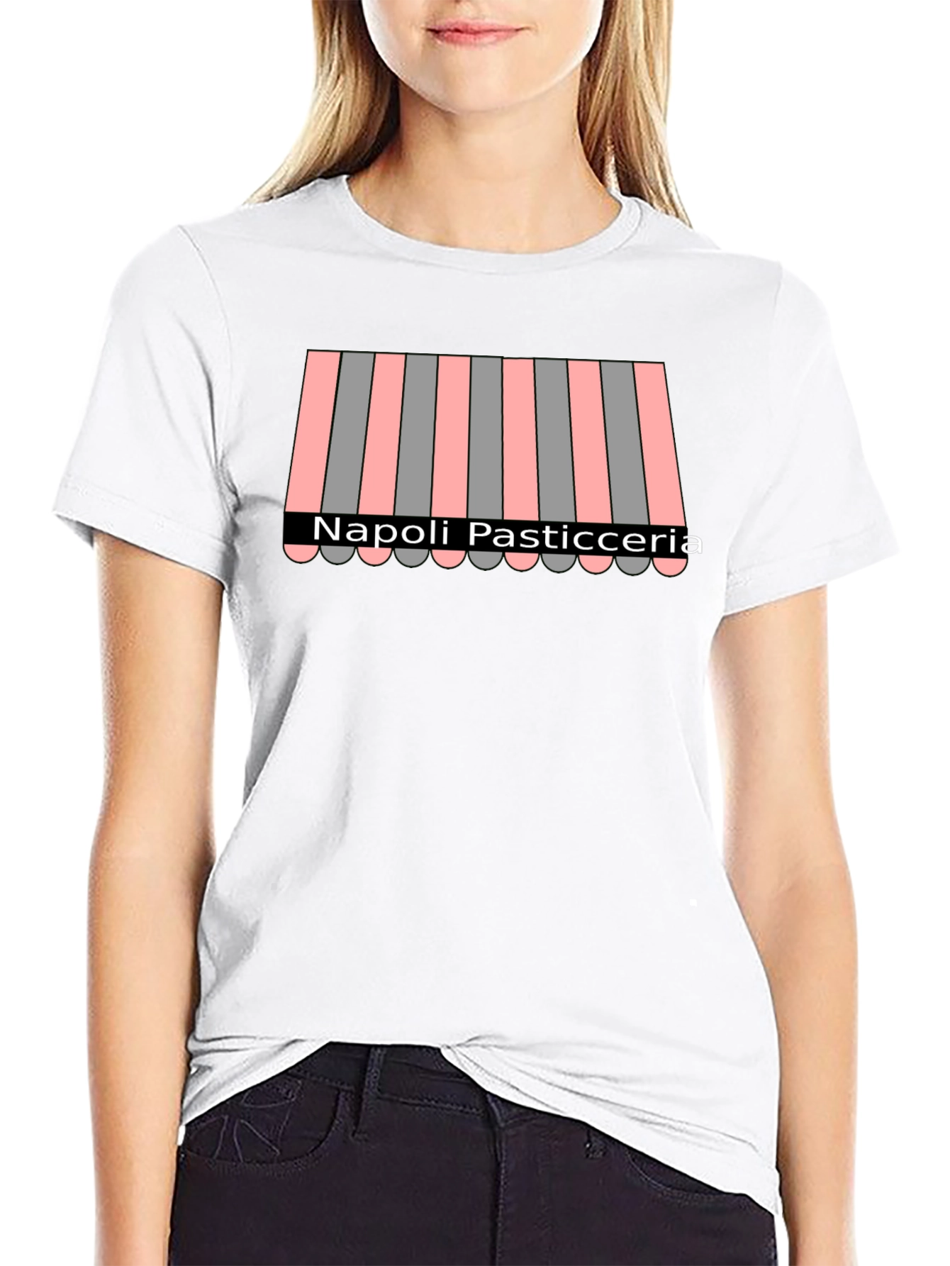 Napoli Pasticceria Striped Awning T-Shirt