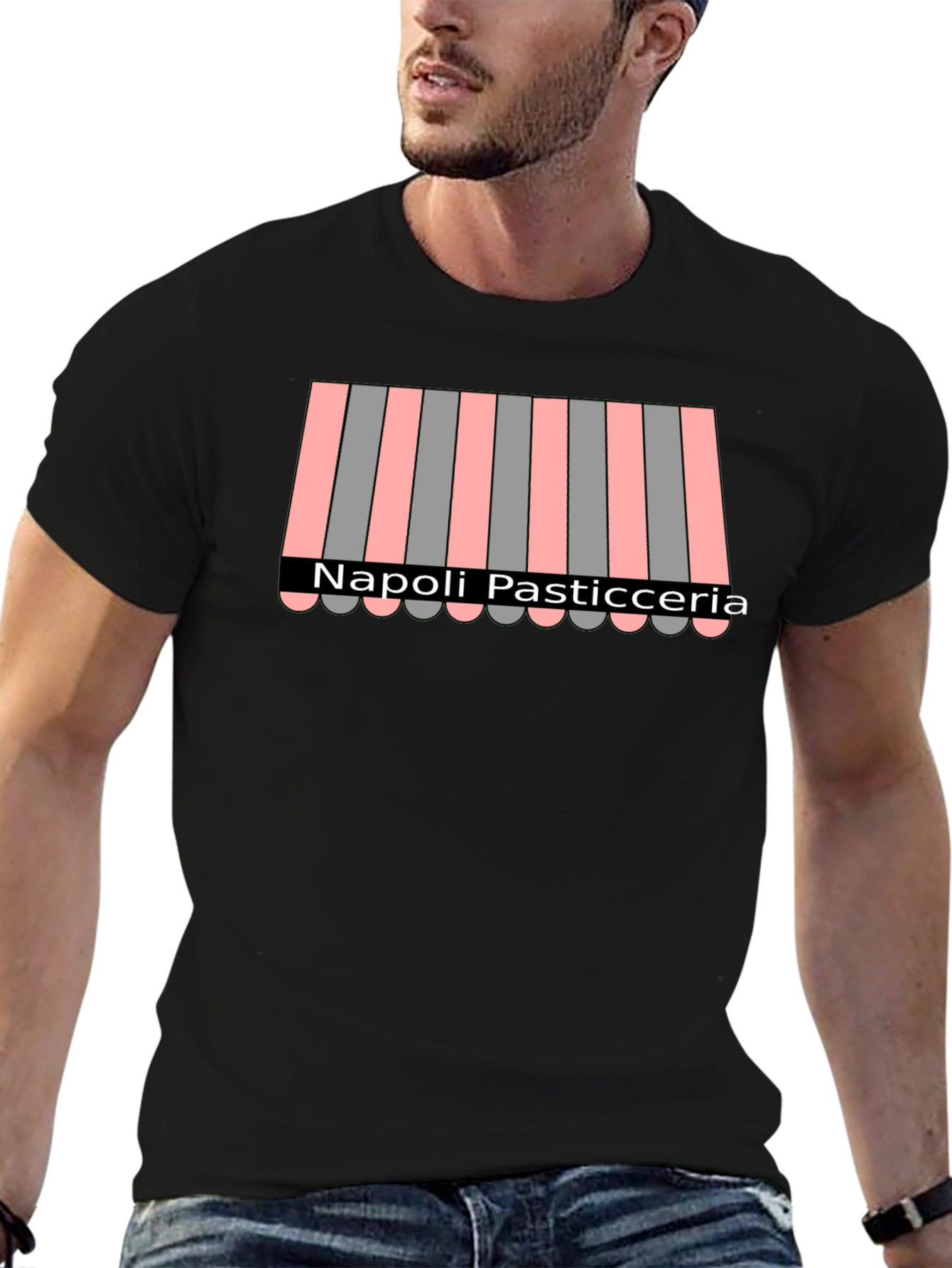 Napoli Pasticceria Striped Awning T-Shirt