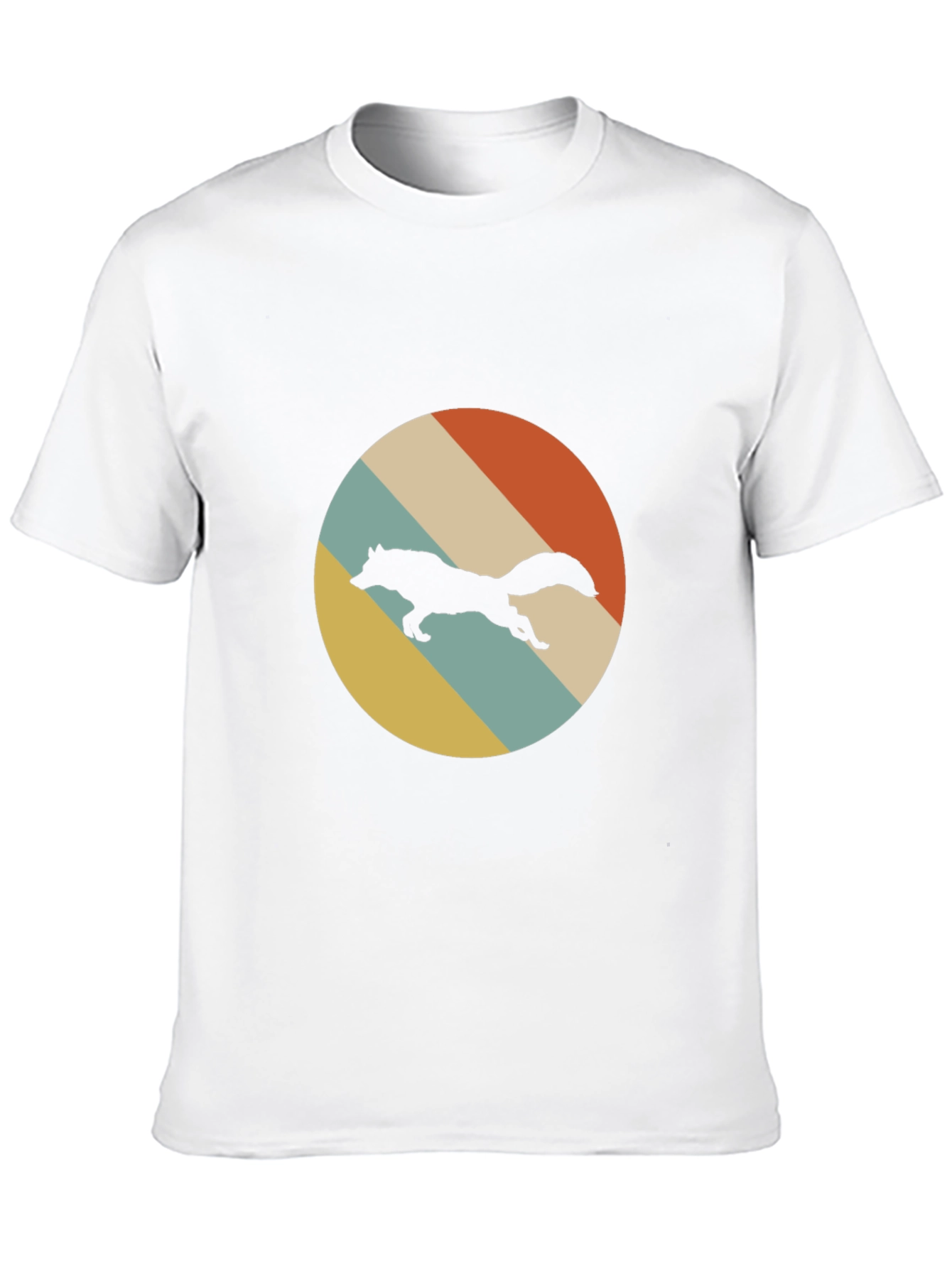 Retro Wolf Graphic Tee - Black Cotton Comfort
