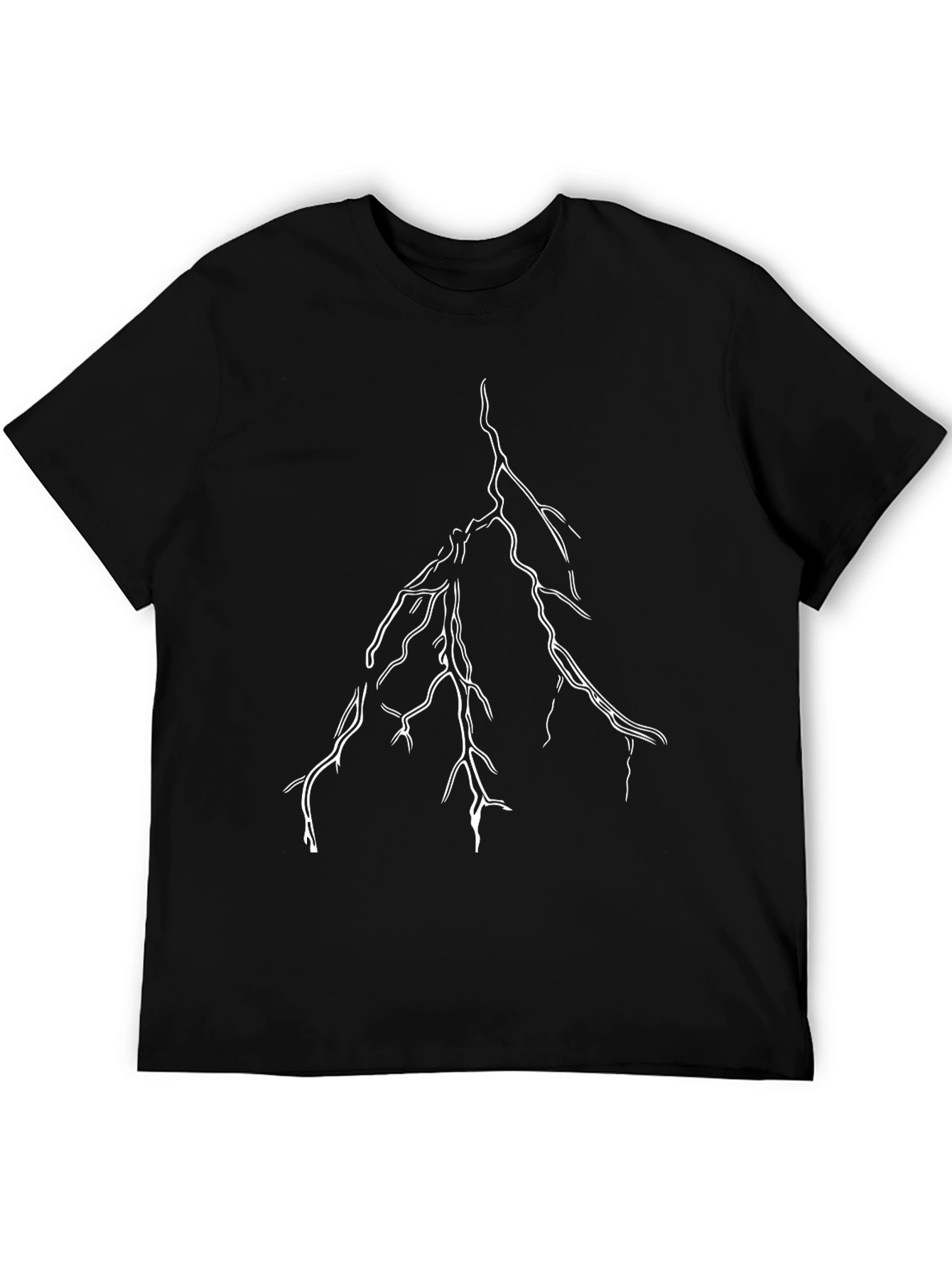 Black Lightning Bolt Graphic Tee