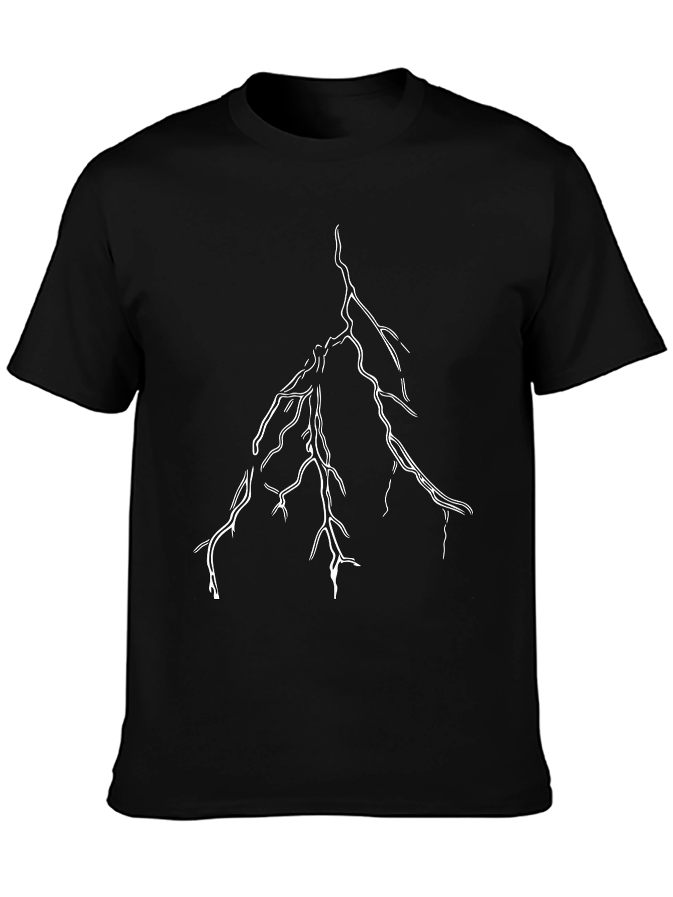 Black Lightning Bolt Graphic Tee