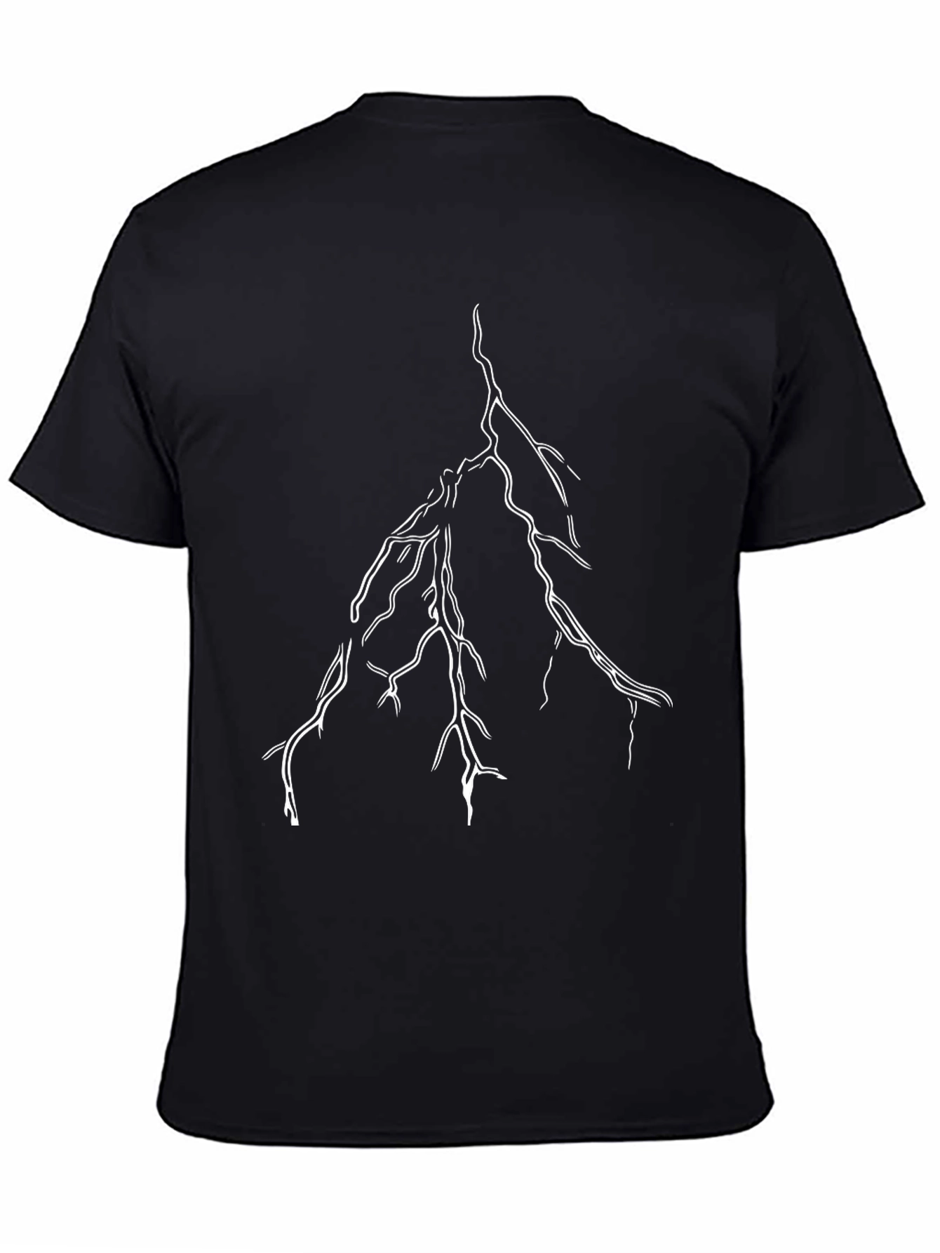 Black Lightning Bolt Graphic Tee