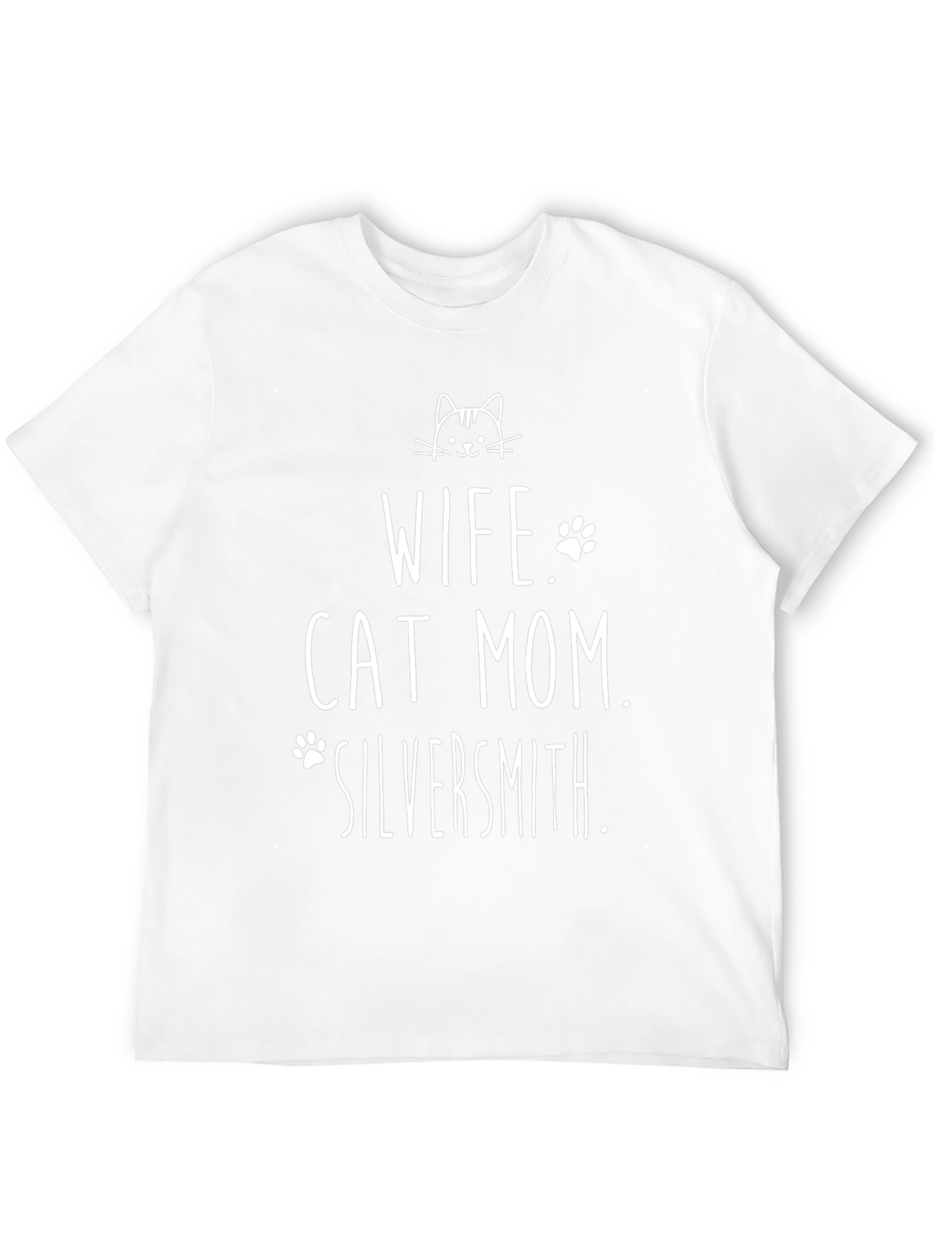 Wife Cat Mom Silversmith Graphic T-Shirt