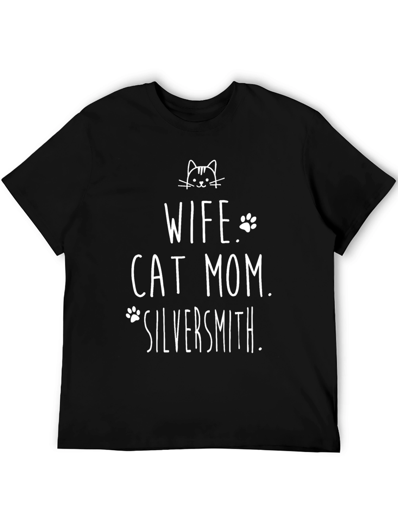 Wife Cat Mom Silversmith Graphic T-Shirt