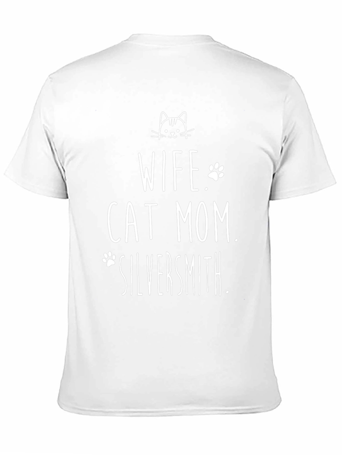 Wife Cat Mom Silversmith Graphic T-Shirt