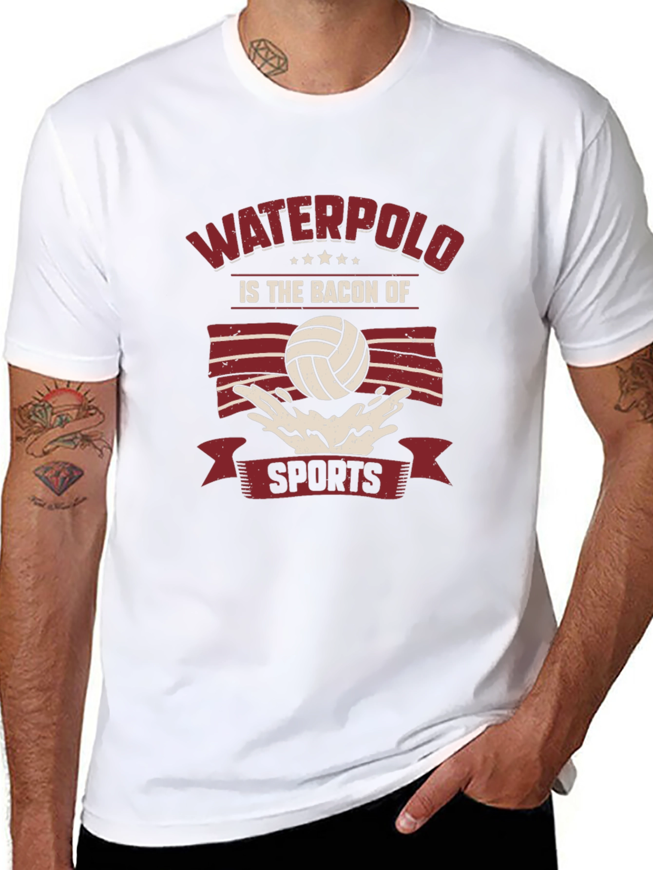 Waterpolo Is The Bacon Of Sports Black T-Shirt