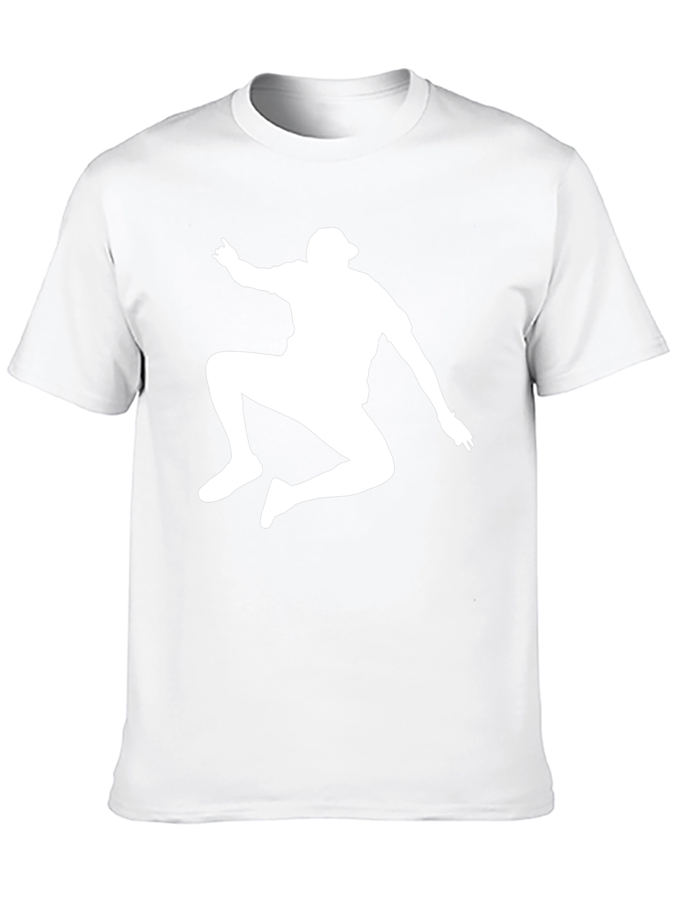 Black T-Shirt with White Silhouette Man