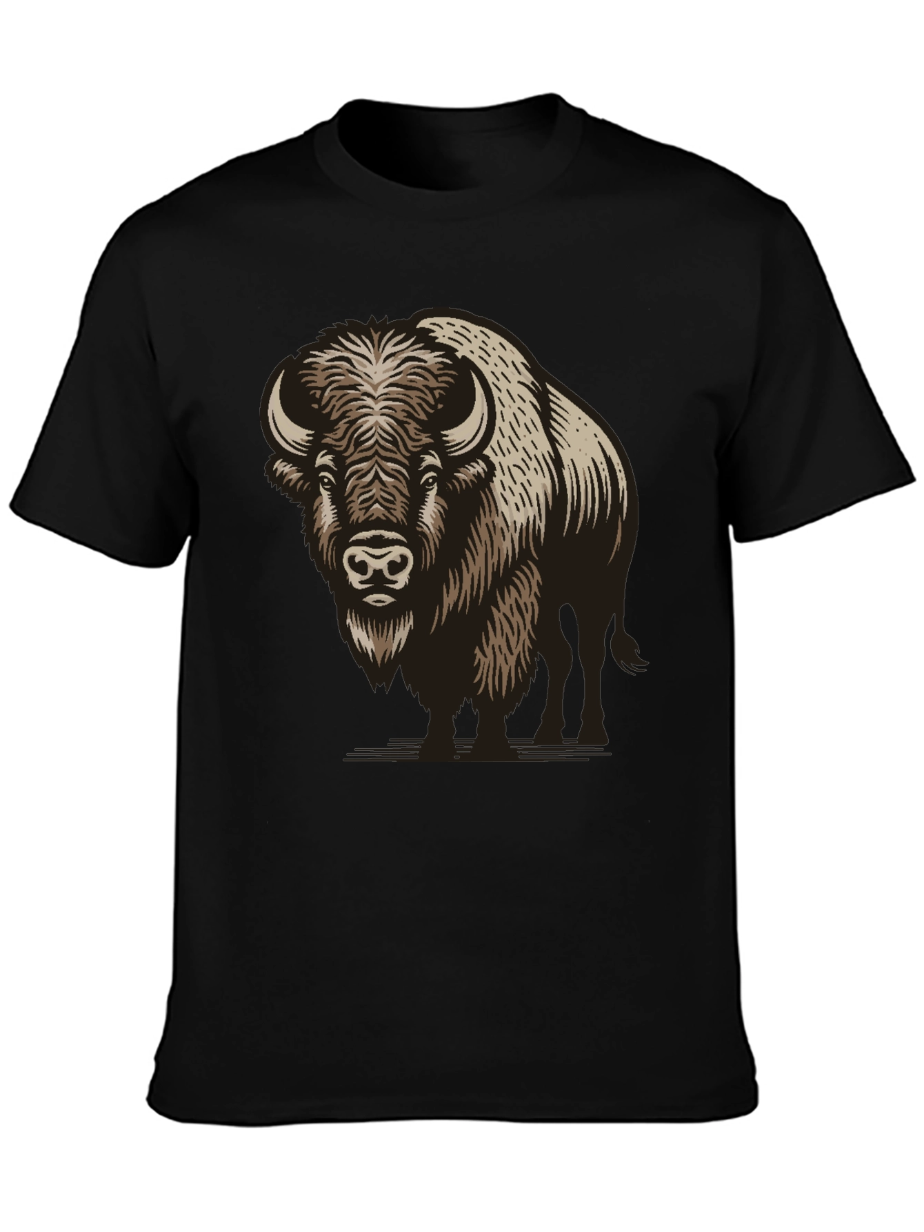 Buffalo Graphic Print Black T-Shirt