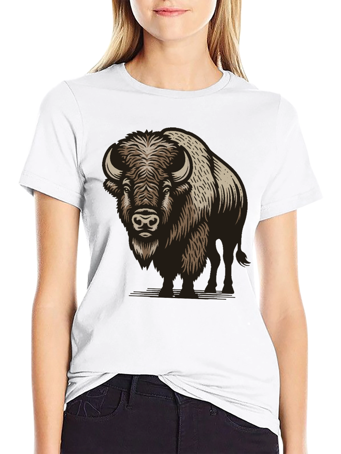 Buffalo Graphic Print Black T-Shirt