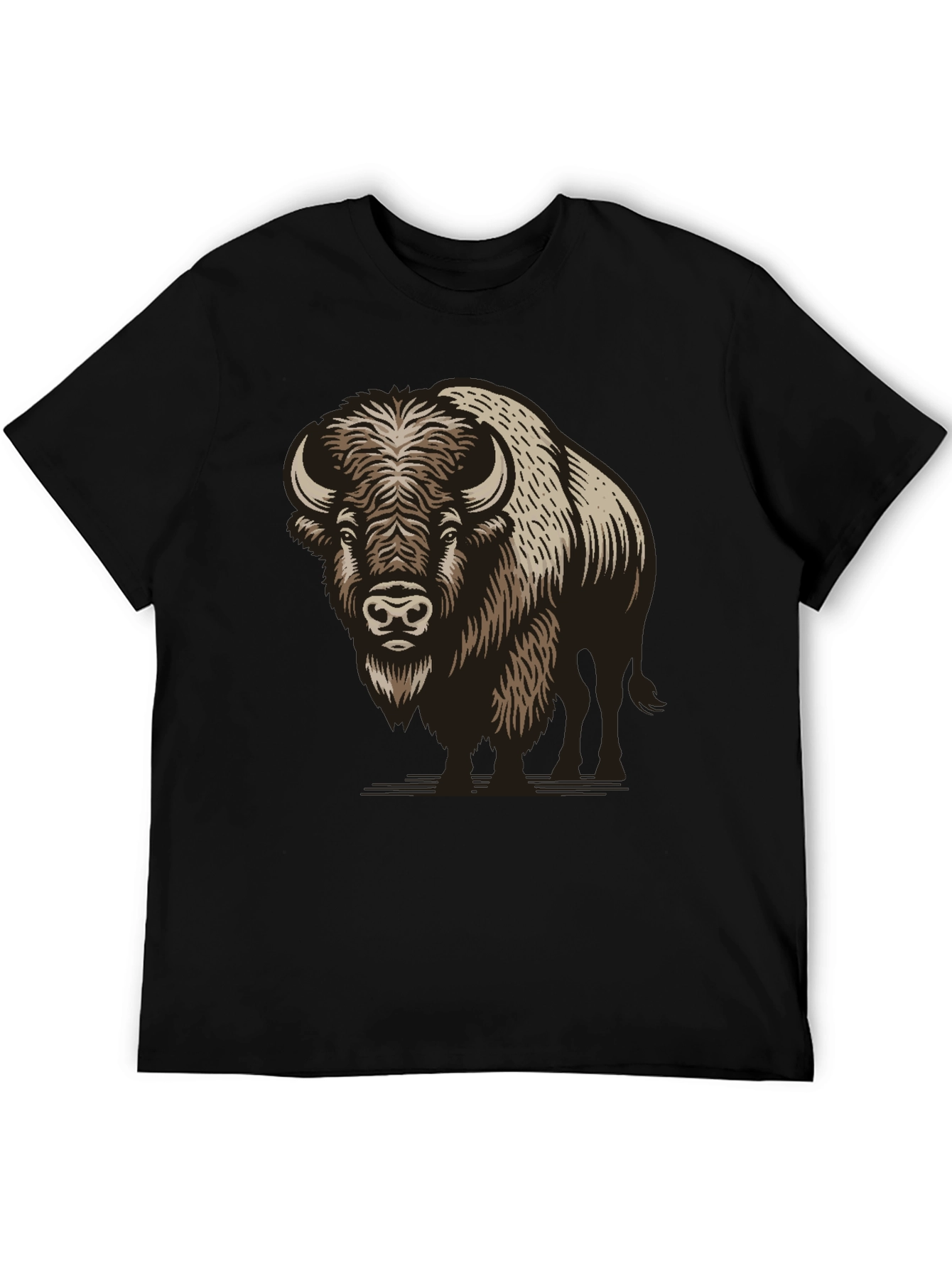 Buffalo Graphic Print Black T-Shirt