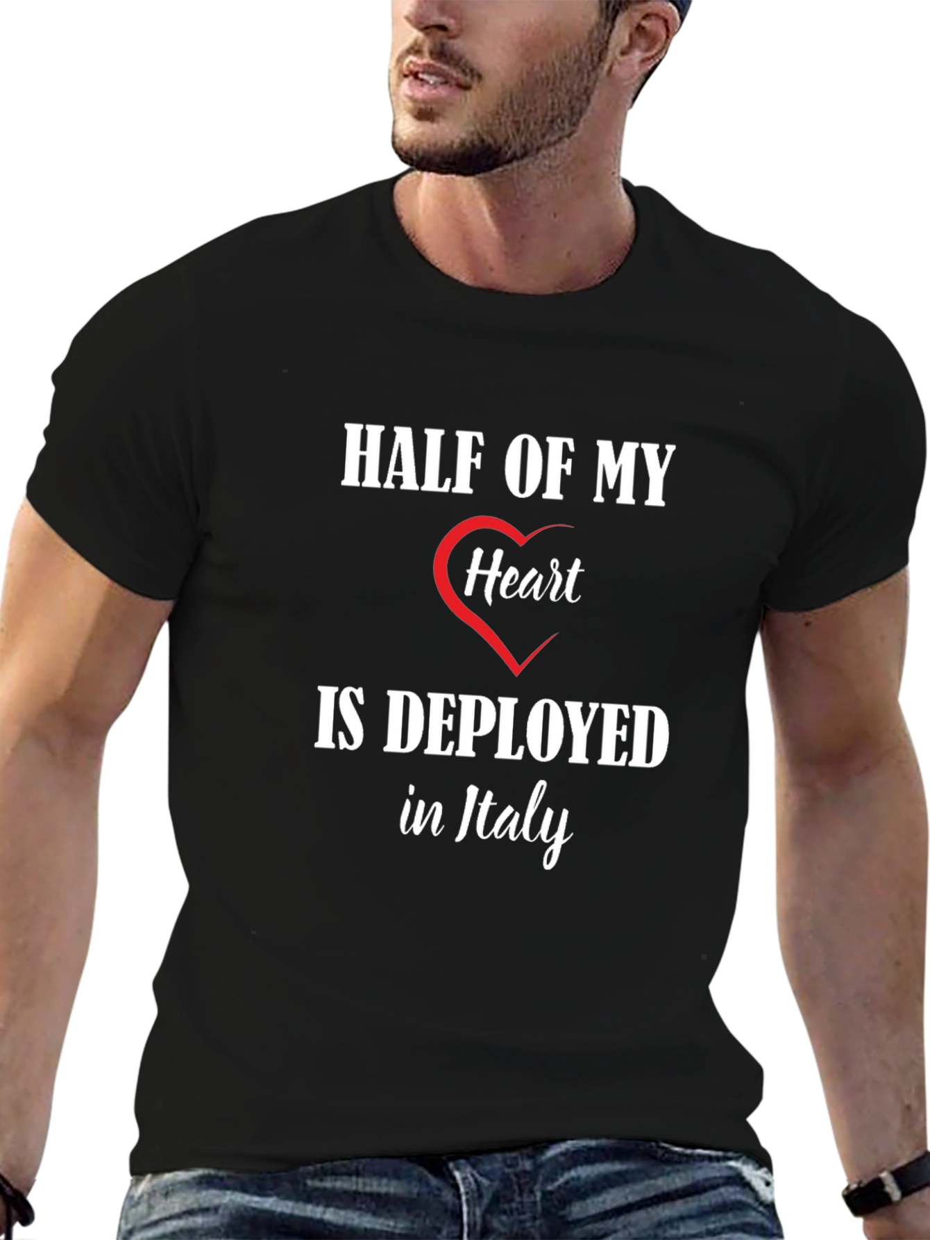Half of My Heart is Deployed in Italy T-Shirt