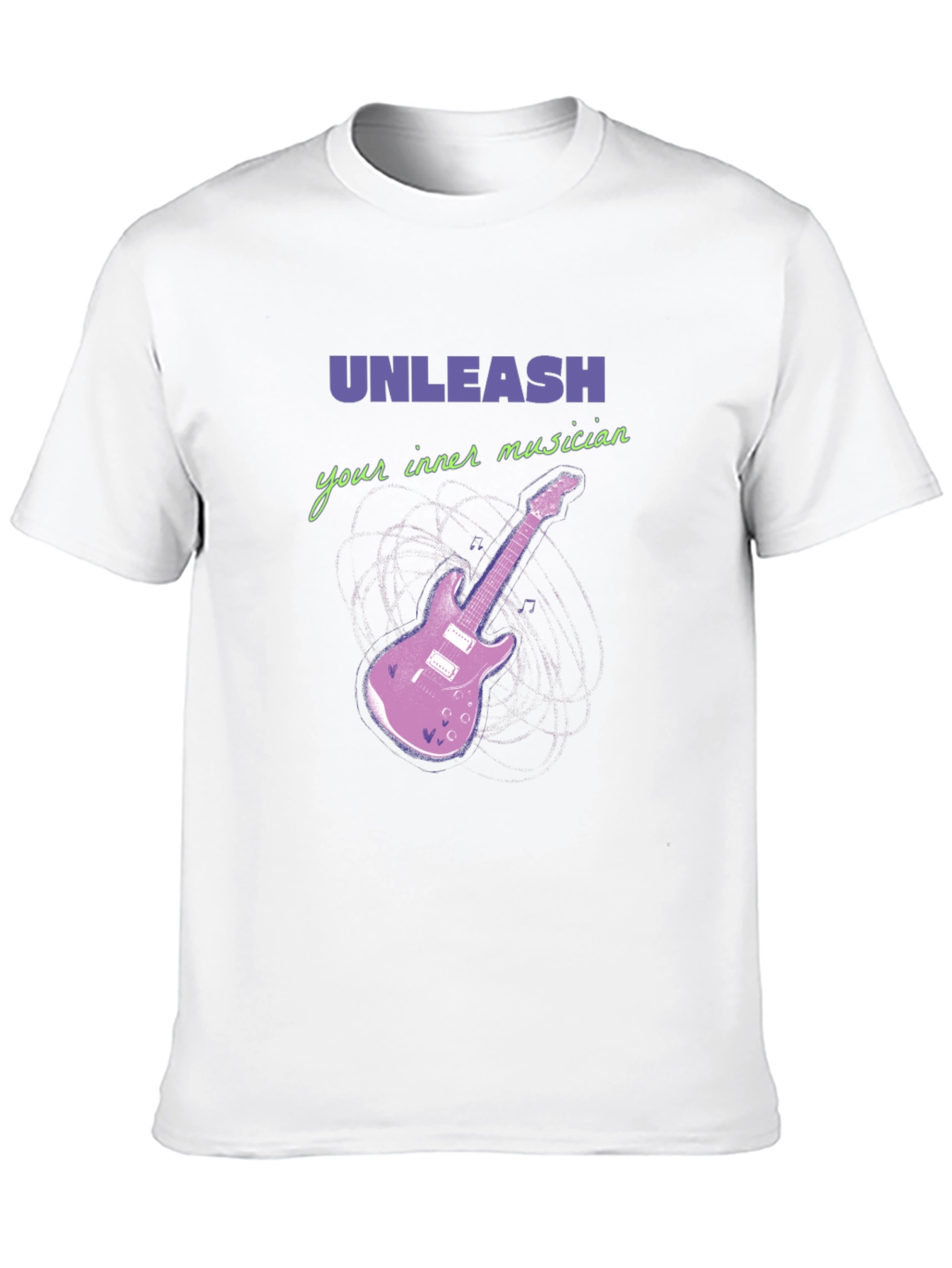 Unleash Your Inner Musician Black T-Shirt Guitar Graphic