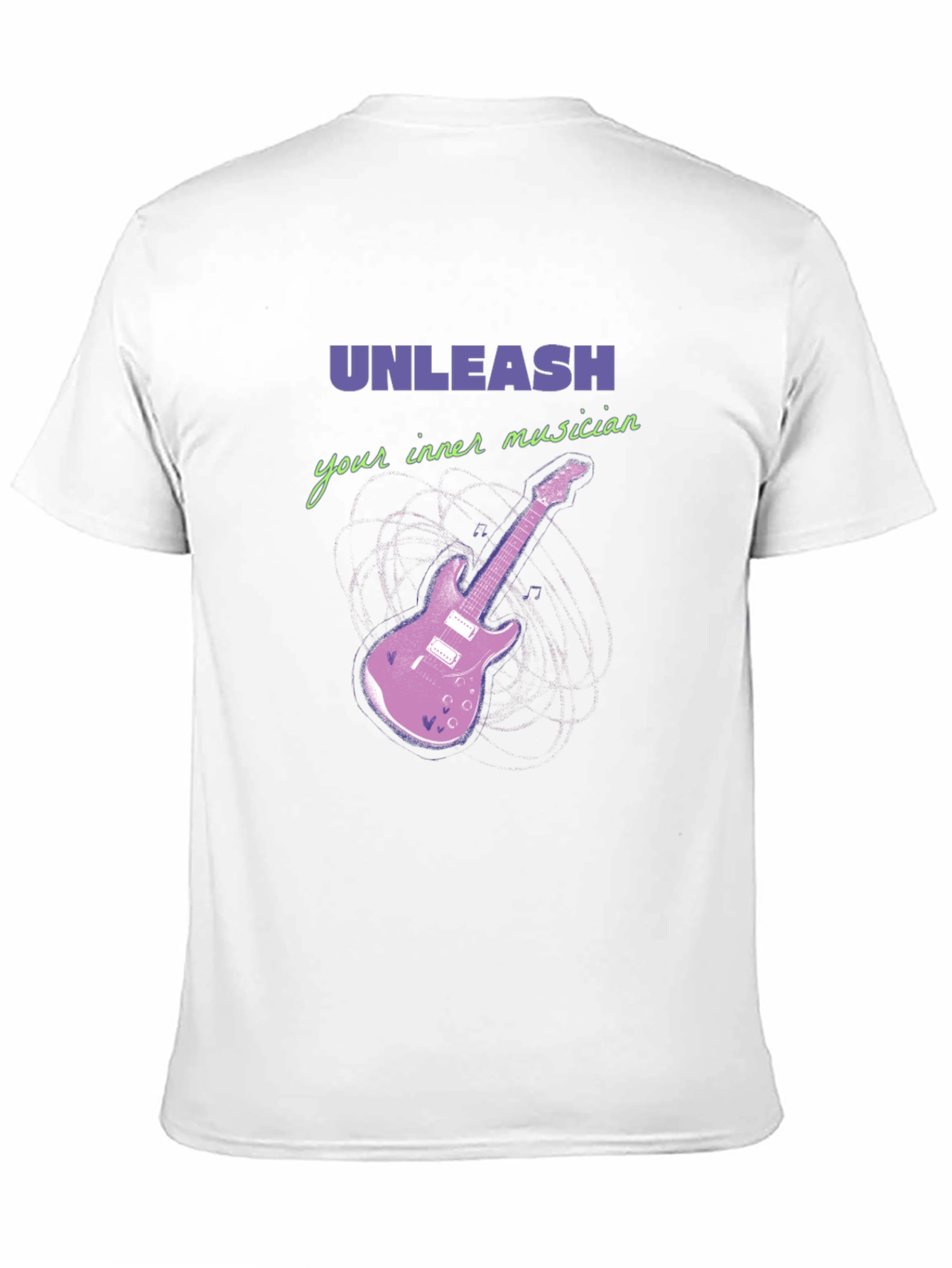 Unleash Your Inner Musician Black T-Shirt Guitar Graphic