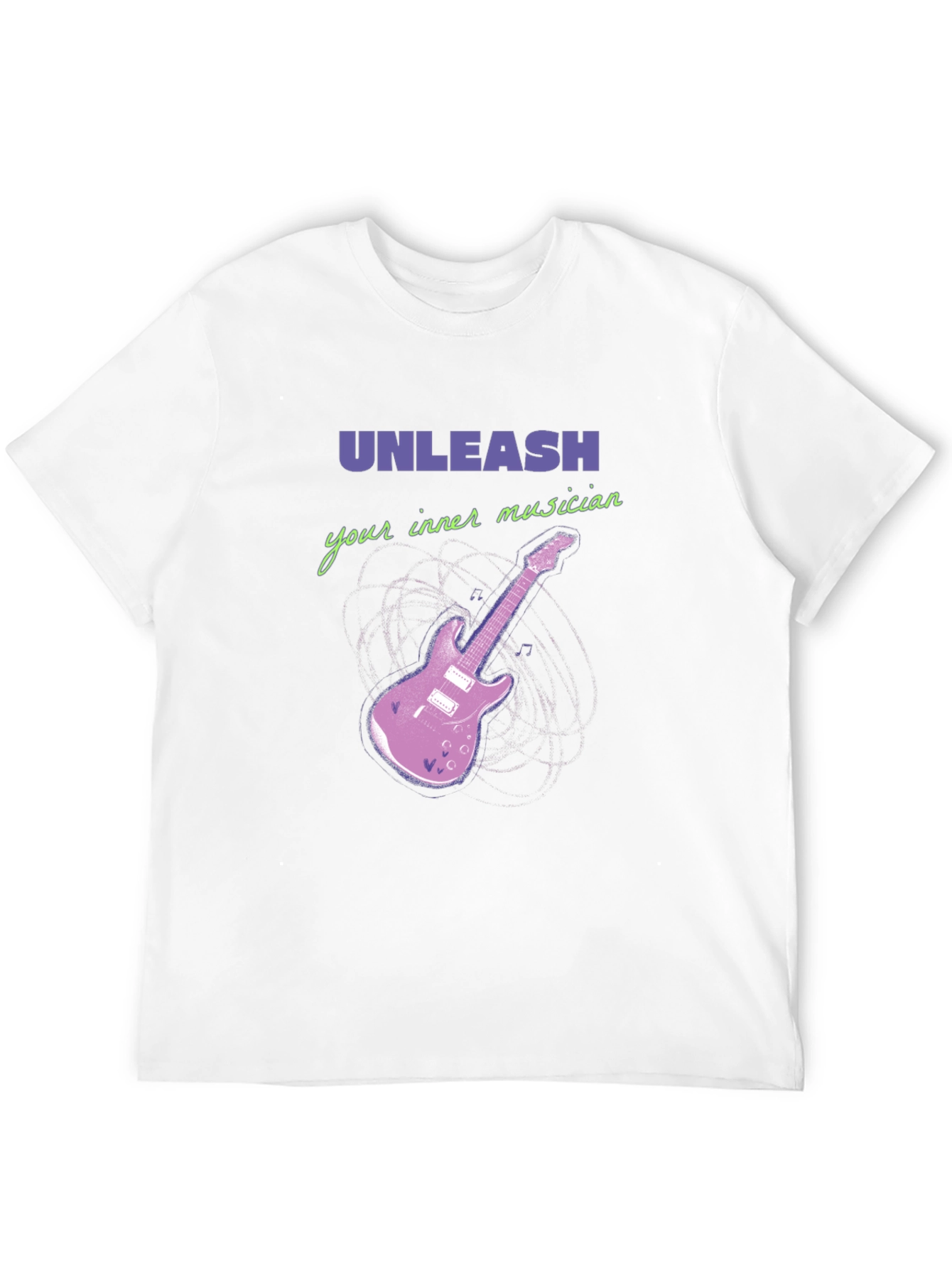 Unleash Your Inner Musician Black T-Shirt Guitar Graphic