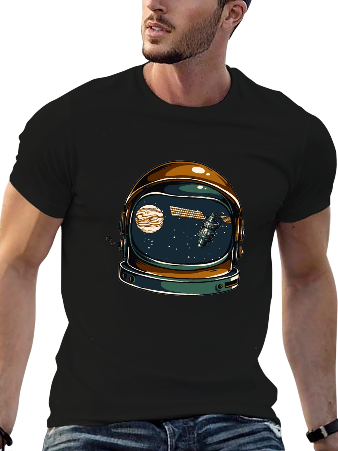 Astronaut Helmet Graphic T-Shirt