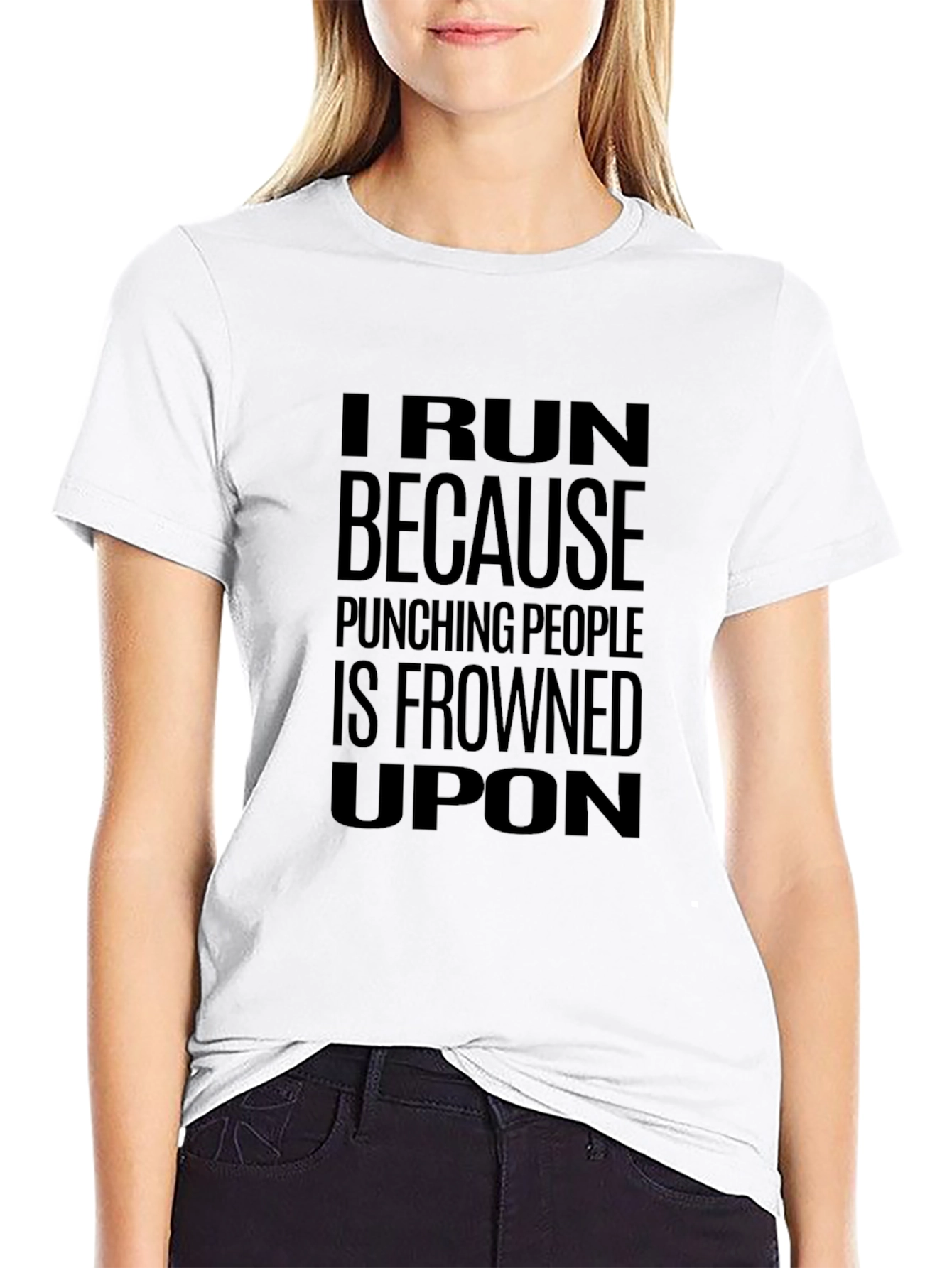 Funny Running T-Shirt - I Run Because Punching People