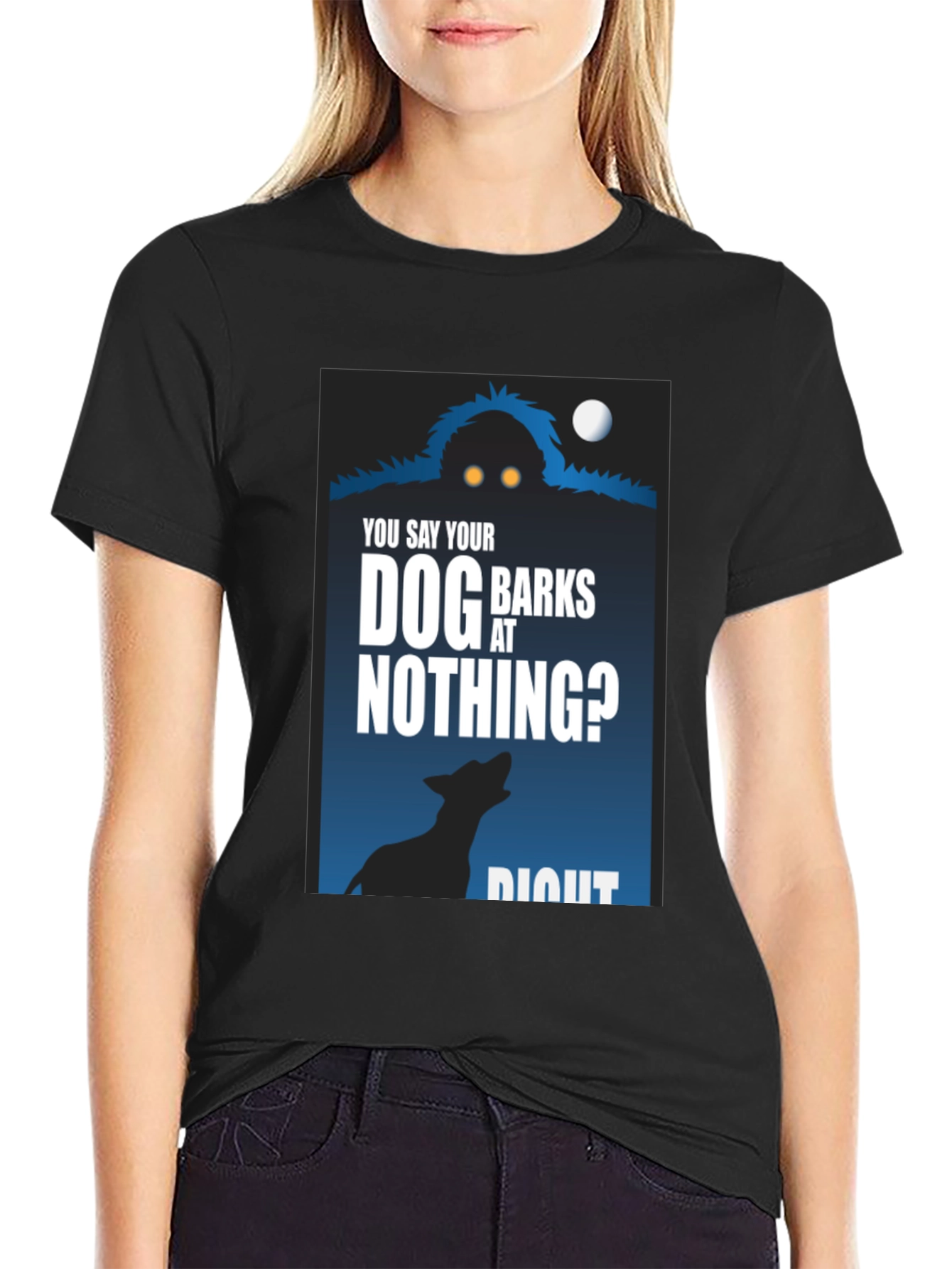 Dog Barks at Nothing T-Shirt - Funny Unique Design