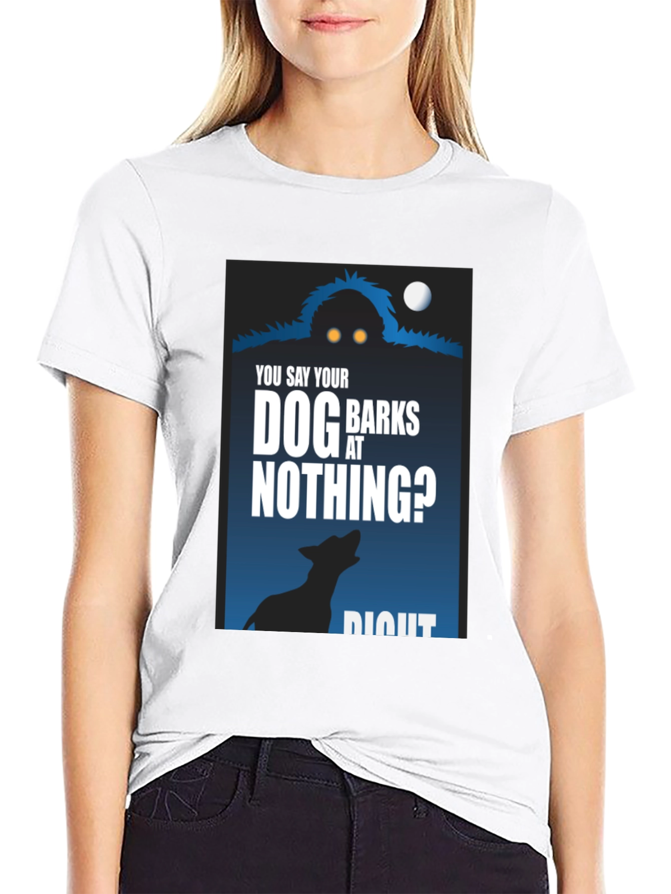 Dog Barks at Nothing T-Shirt - Funny Unique Design