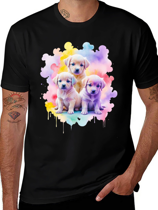 Cute Puppy T-Shirt - Watercolor Design
